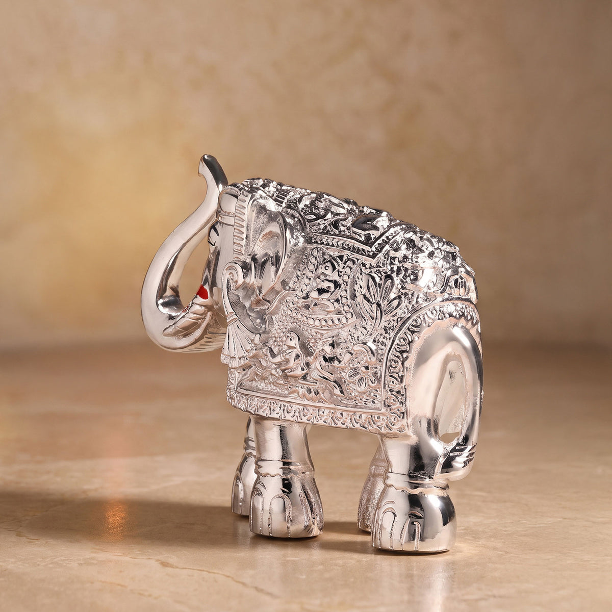 999 Silver Elephant Showpiece