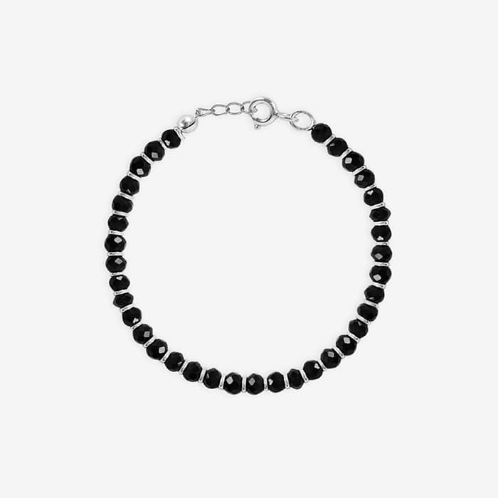 Black Bead Nazaria Anklet - Touch925