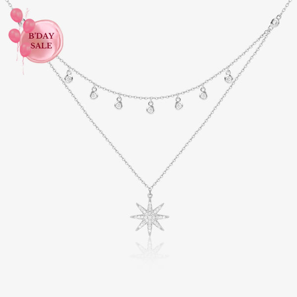 Enigmatic Eight Star Necklace - Touch925