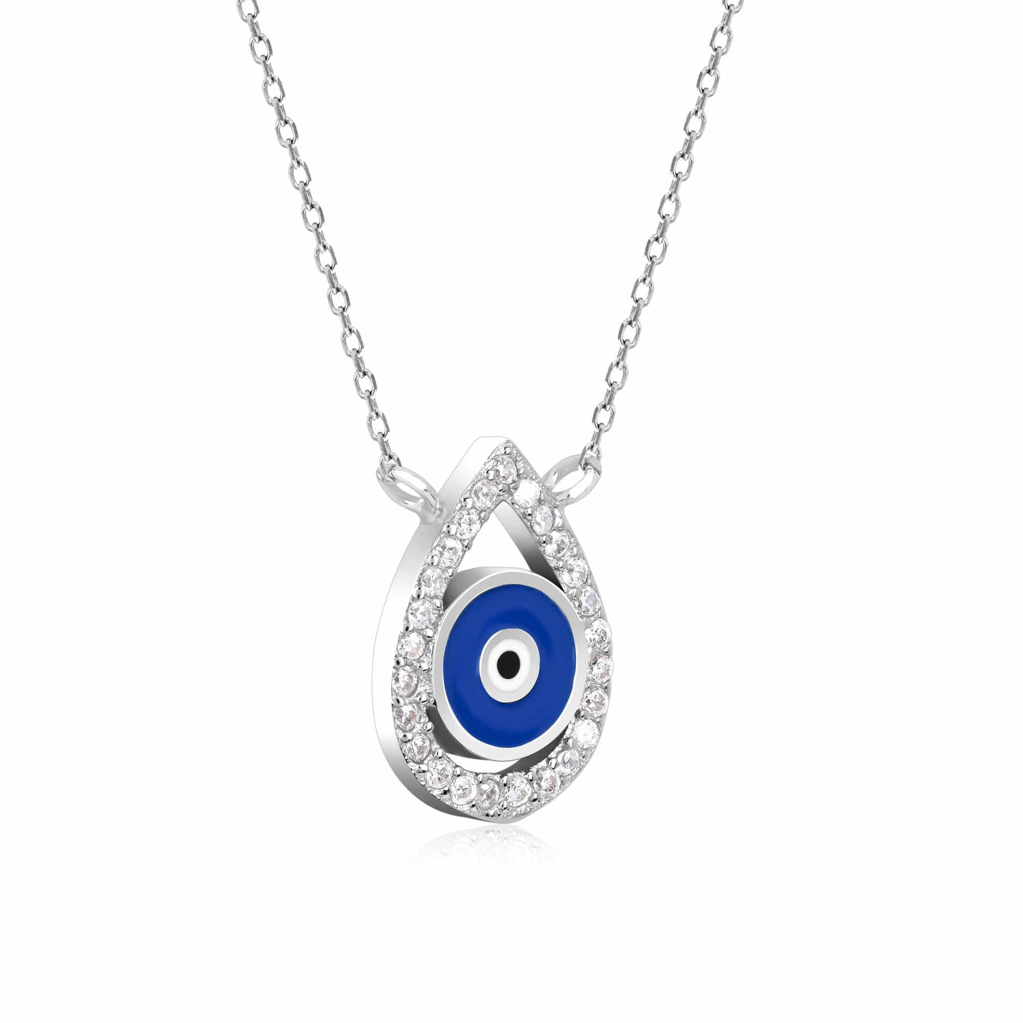 Drop Evil Eye Necklace