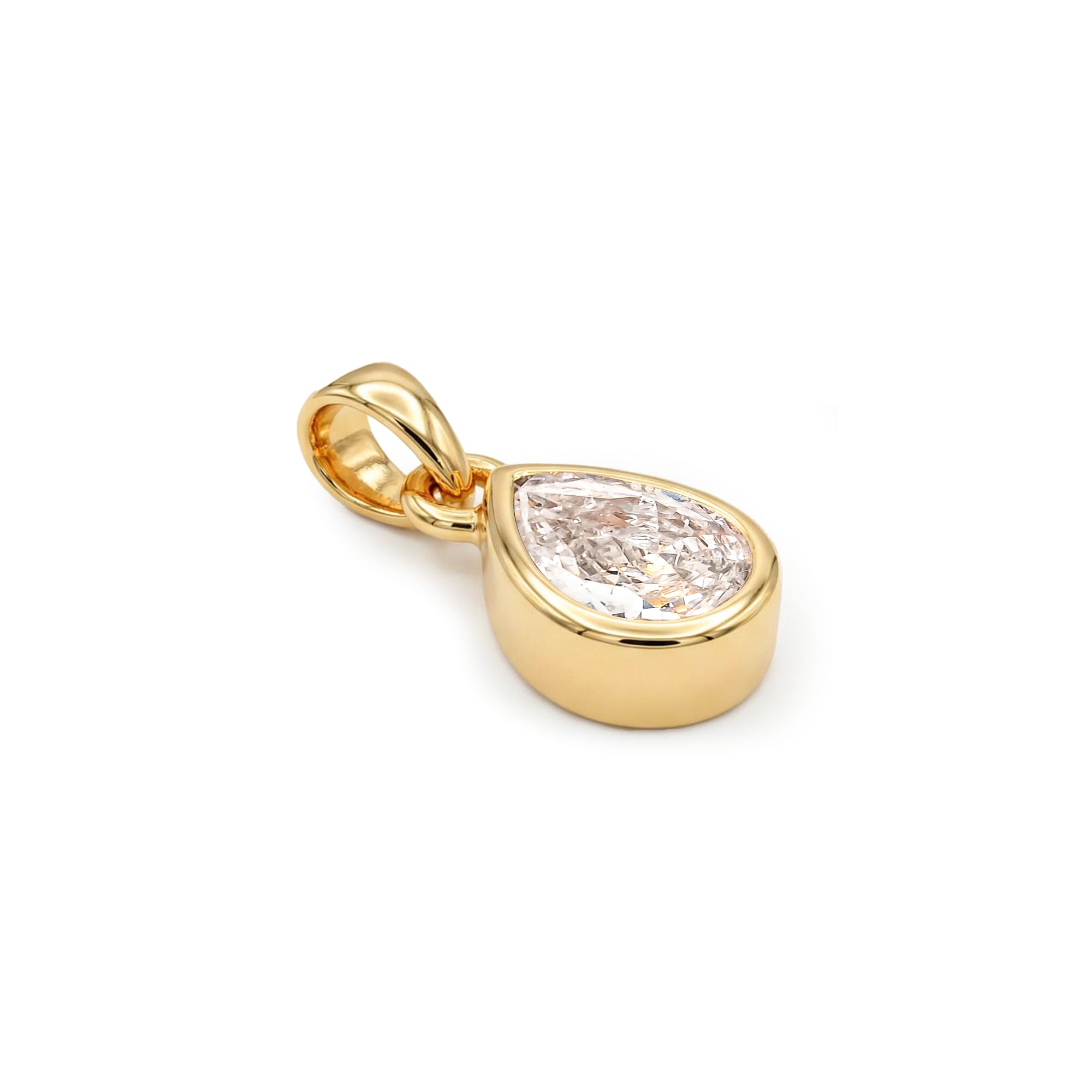 April Birthstone Silver Pendant