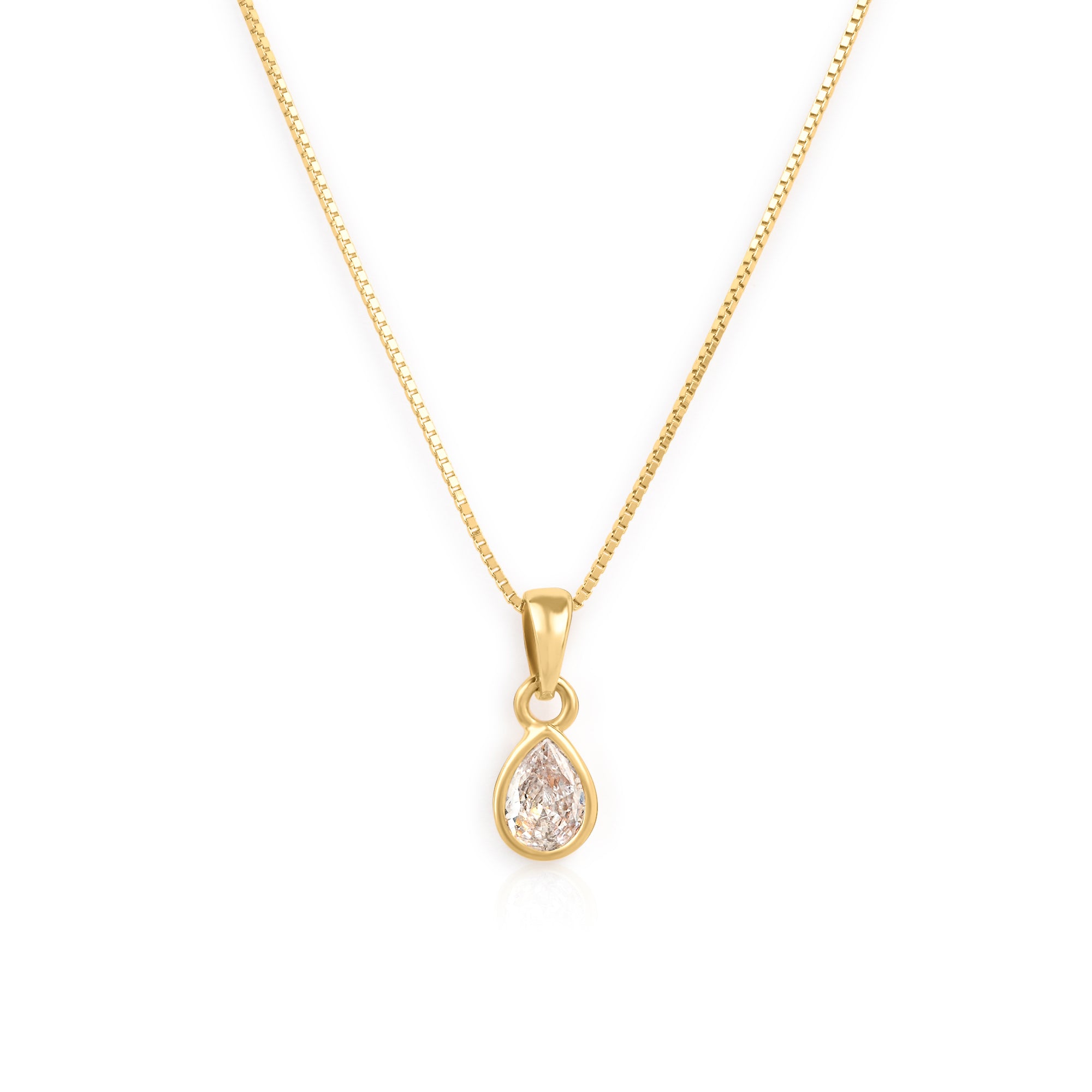 April Birthstone Silver Necklace