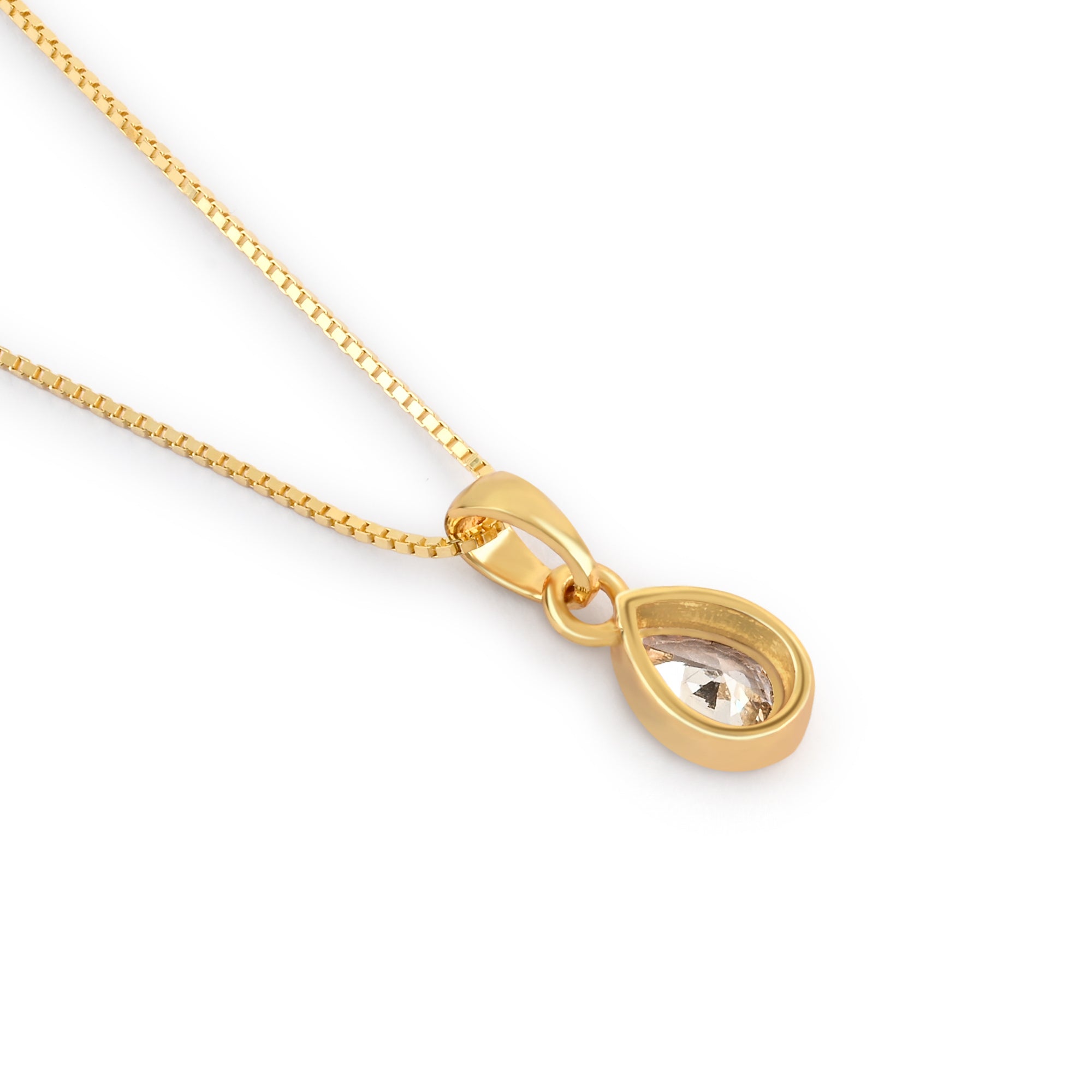 April Birthstone Silver Necklace