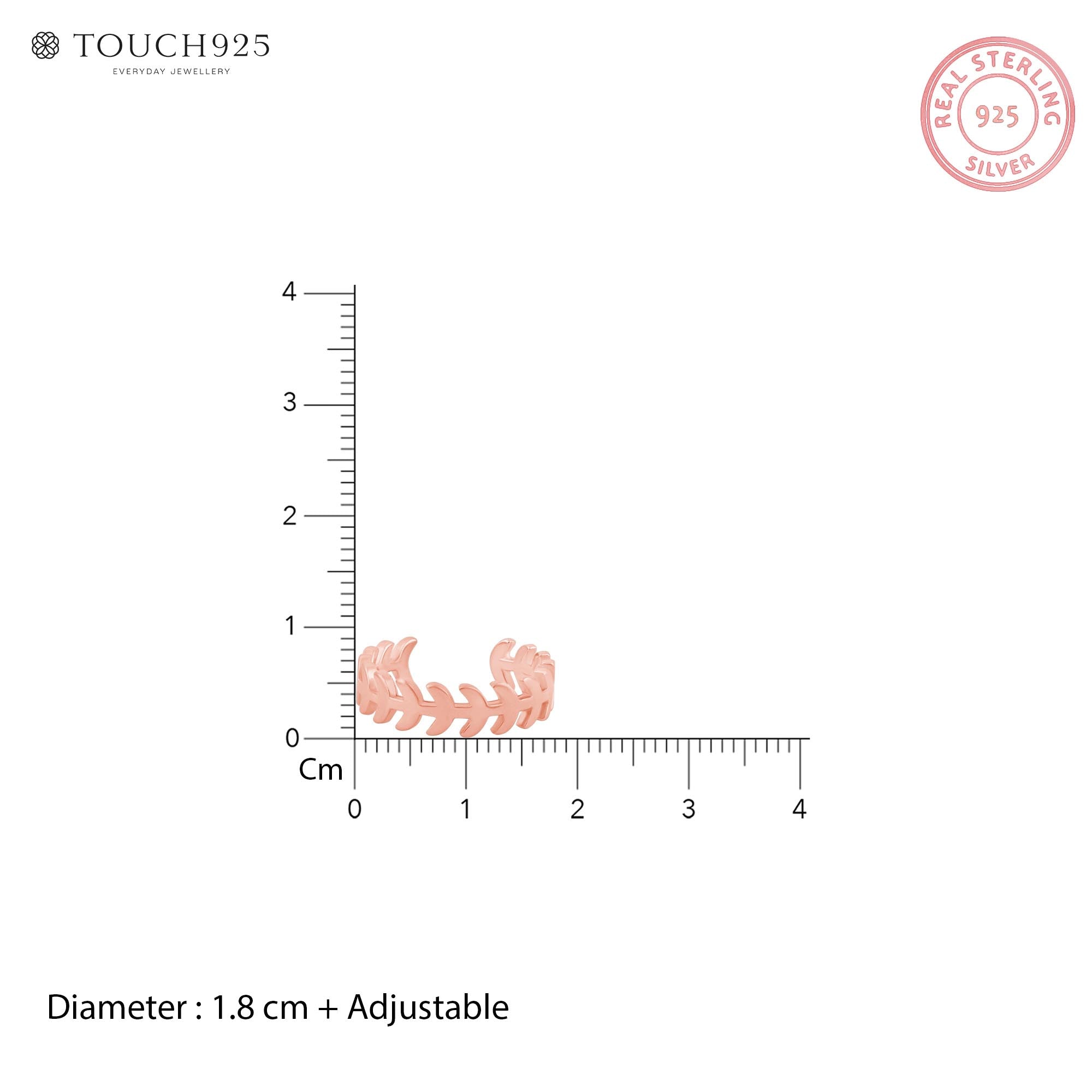 Leaf Vine Silver Toe Ring