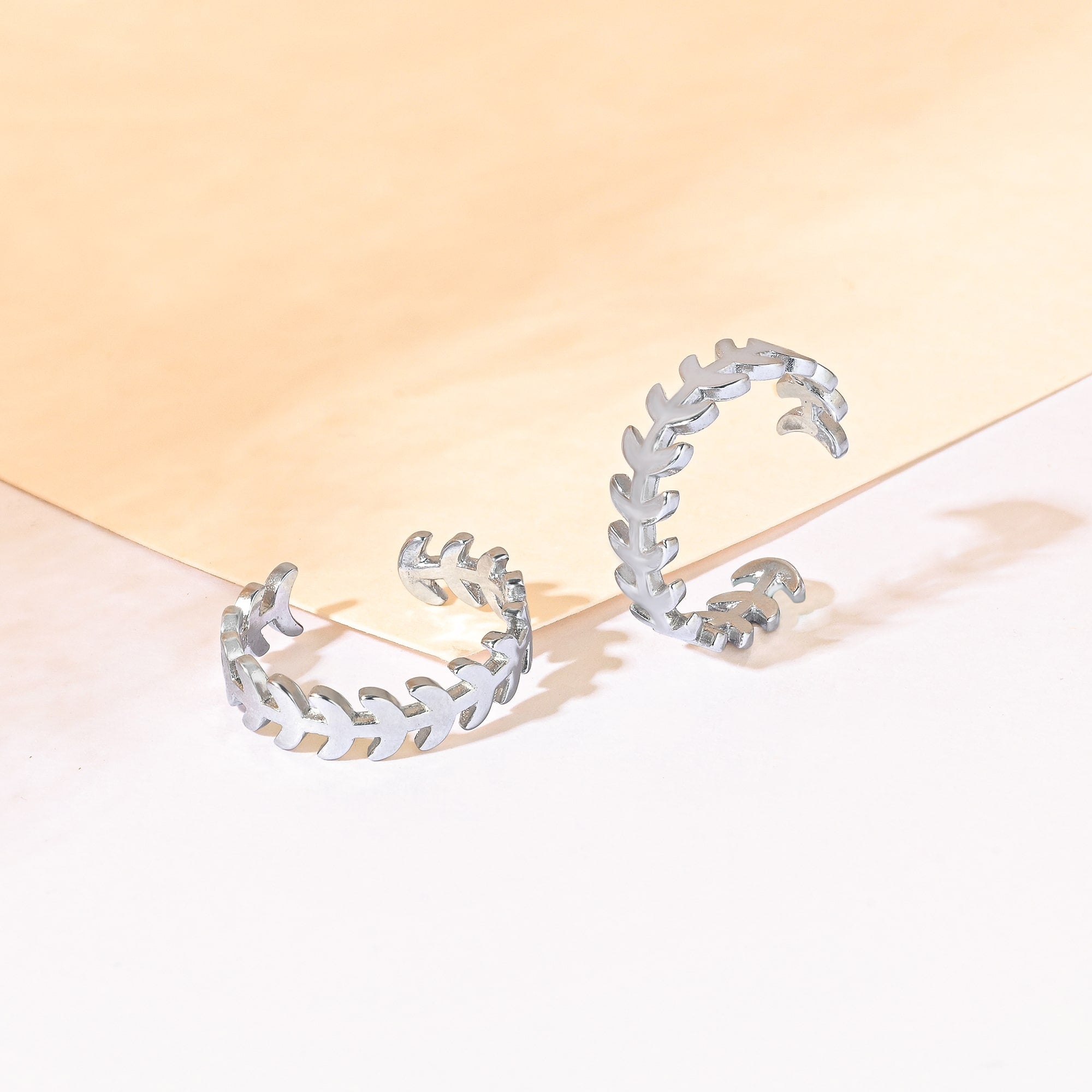 Leaf Vine Silver Toe Ring