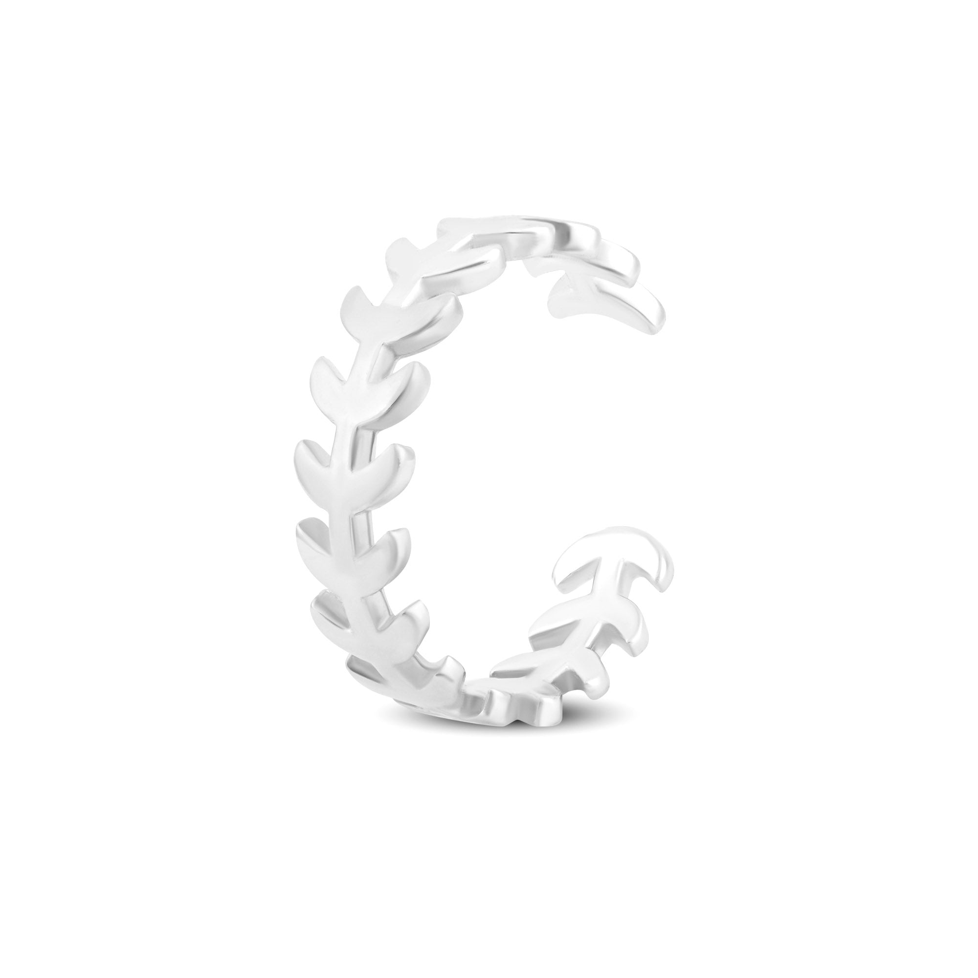 Leaf Vine Silver Toe Ring