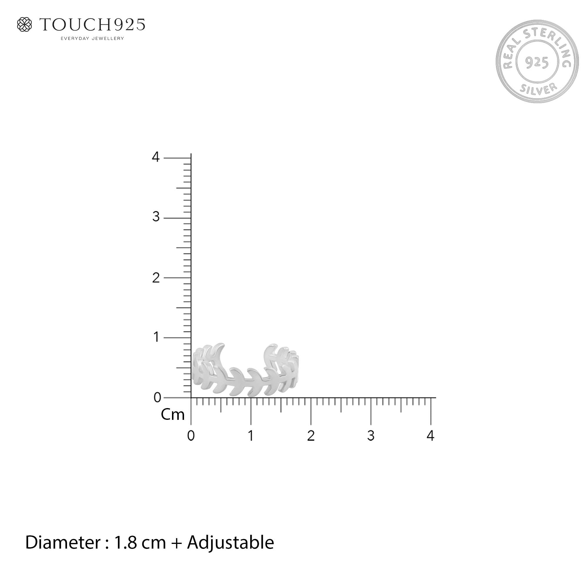 Leaf Vine Silver Toe Ring