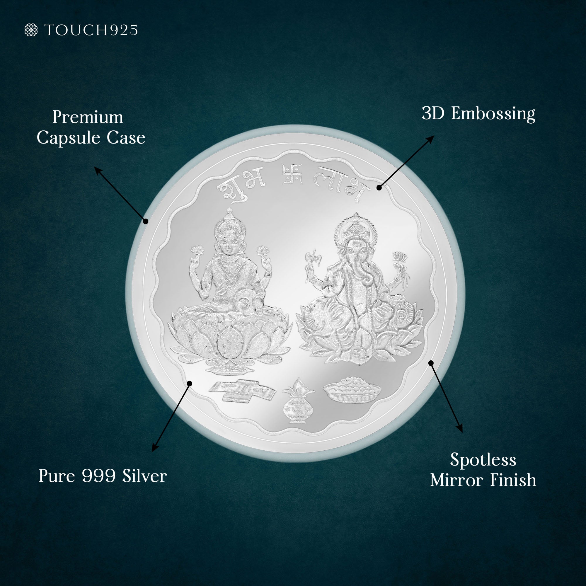 999 Silver 10g Laxmi Ganesh Coin