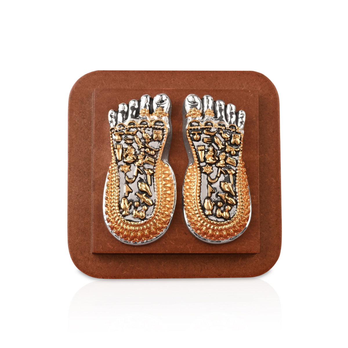 Mahalaxmi Charan 24K & 999 Silver Plated Paduka