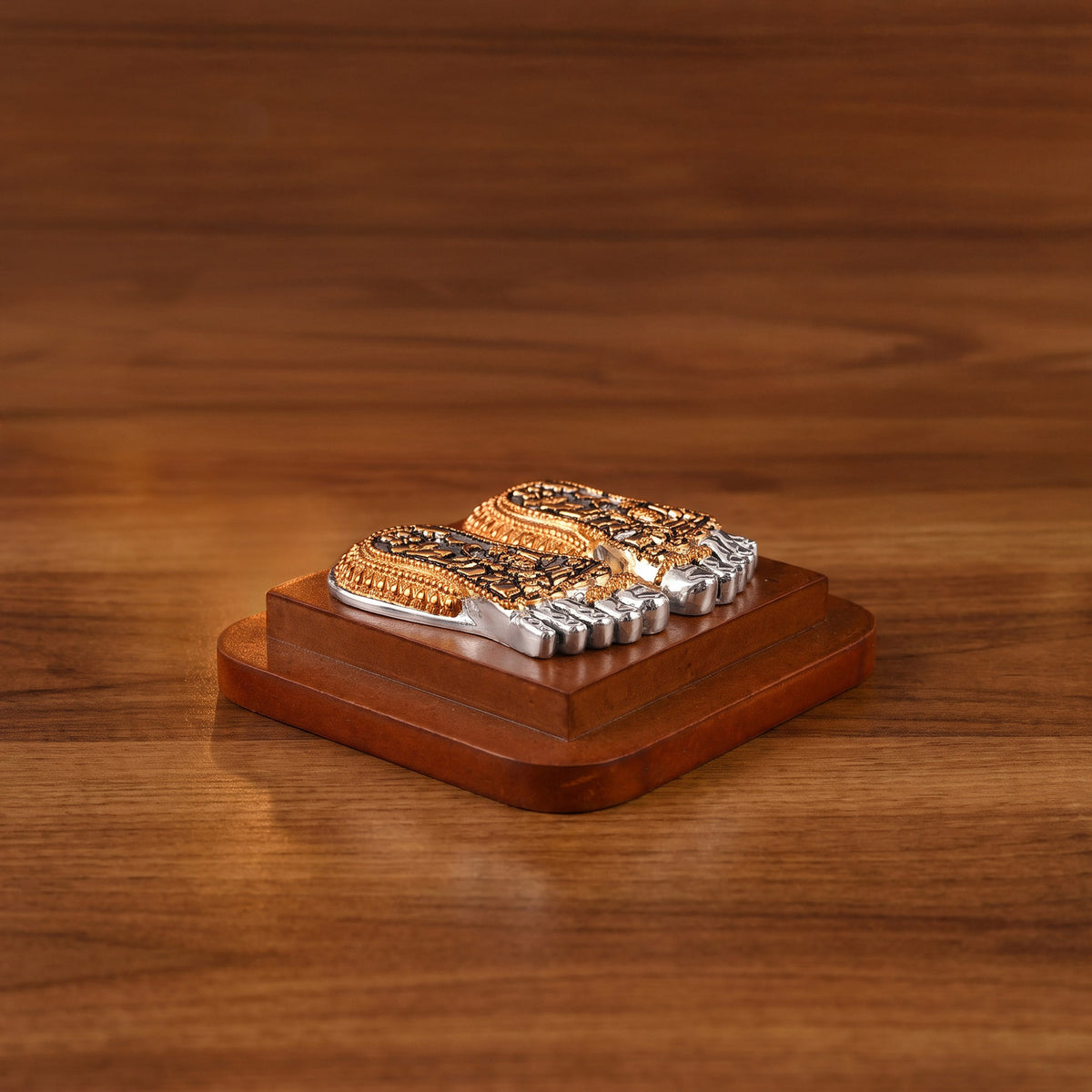Mahalaxmi Charan 24K & 999 Silver Plated Paduka