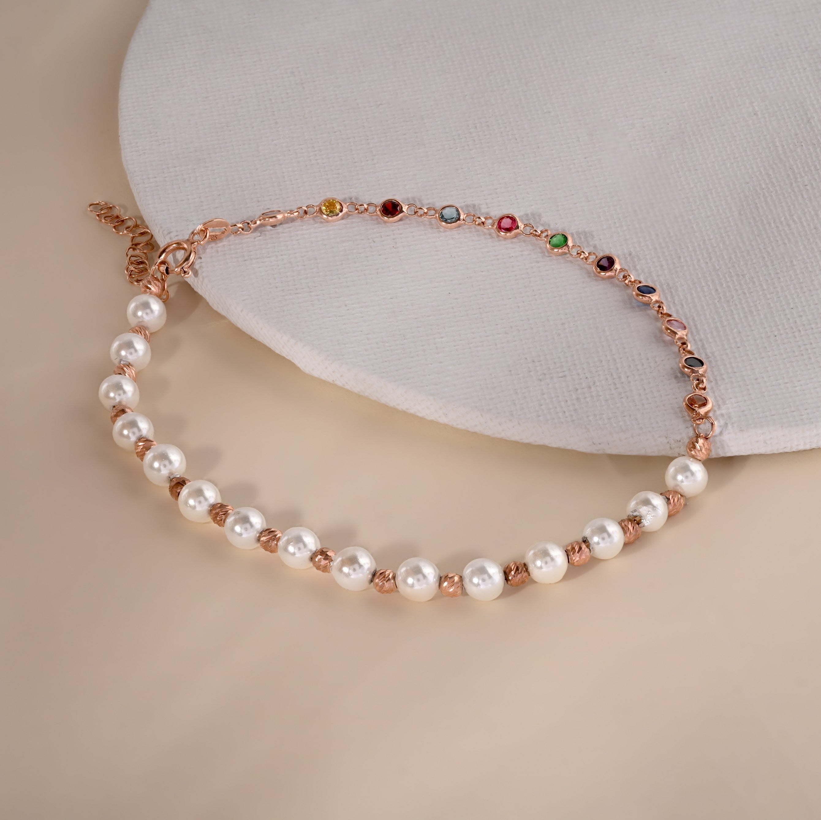 Harmony Pearl & Stone Anklet