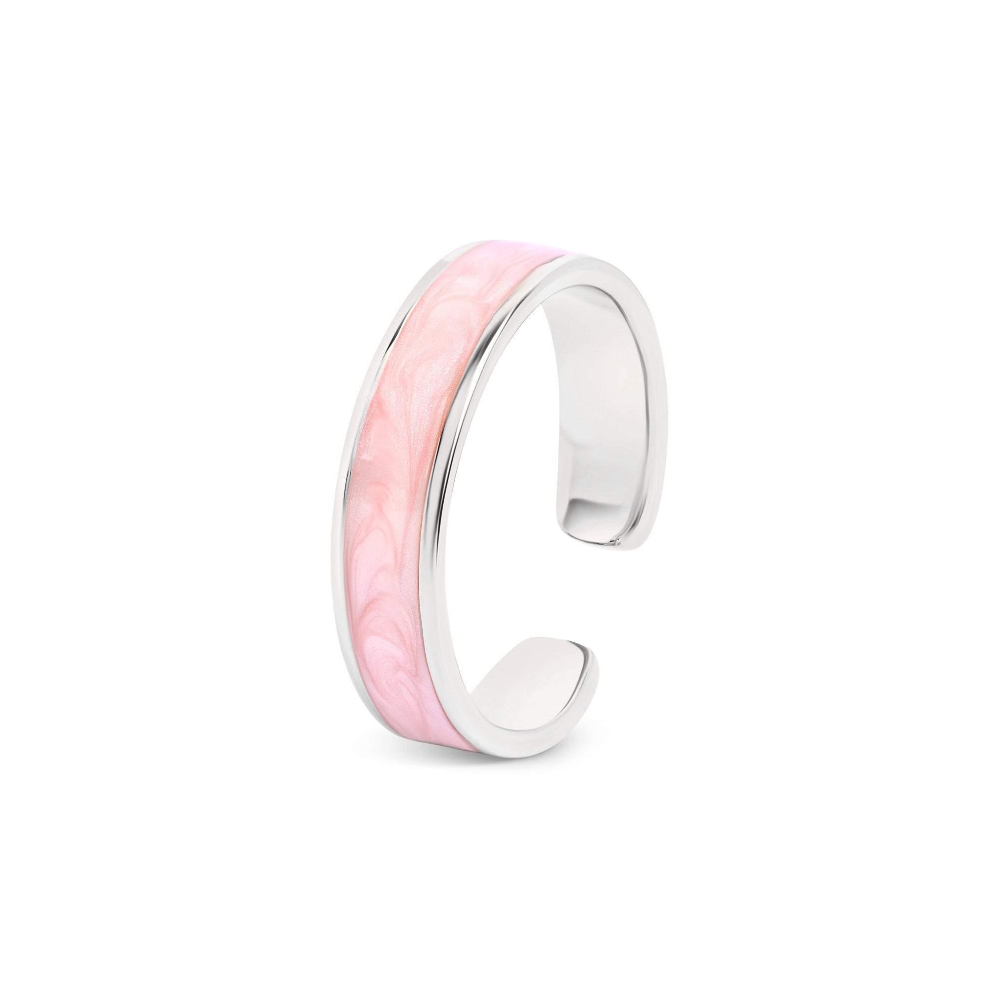 Enamel Band Silver Toe Ring