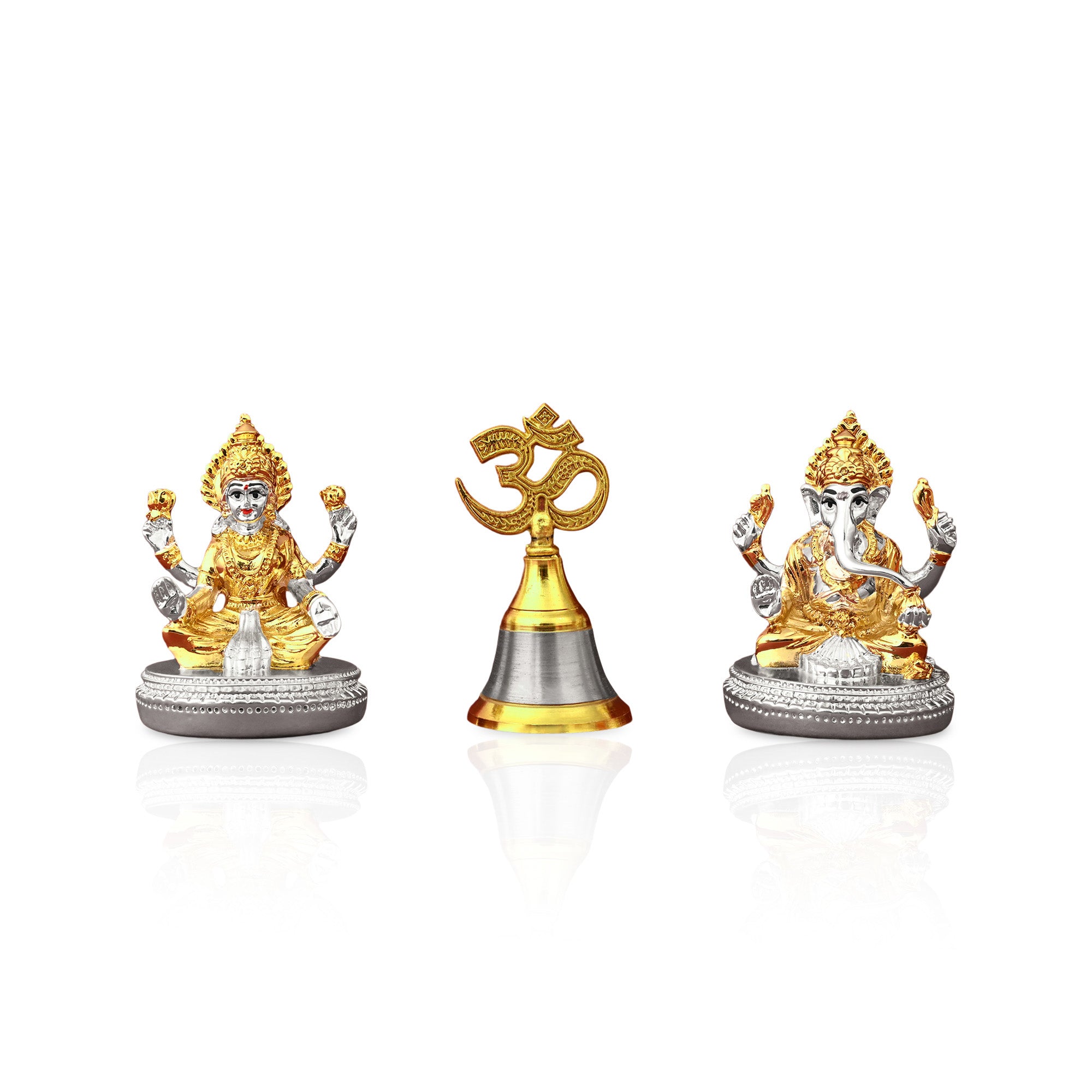 24K Gold Plated Lakshmi Ganesh Set
