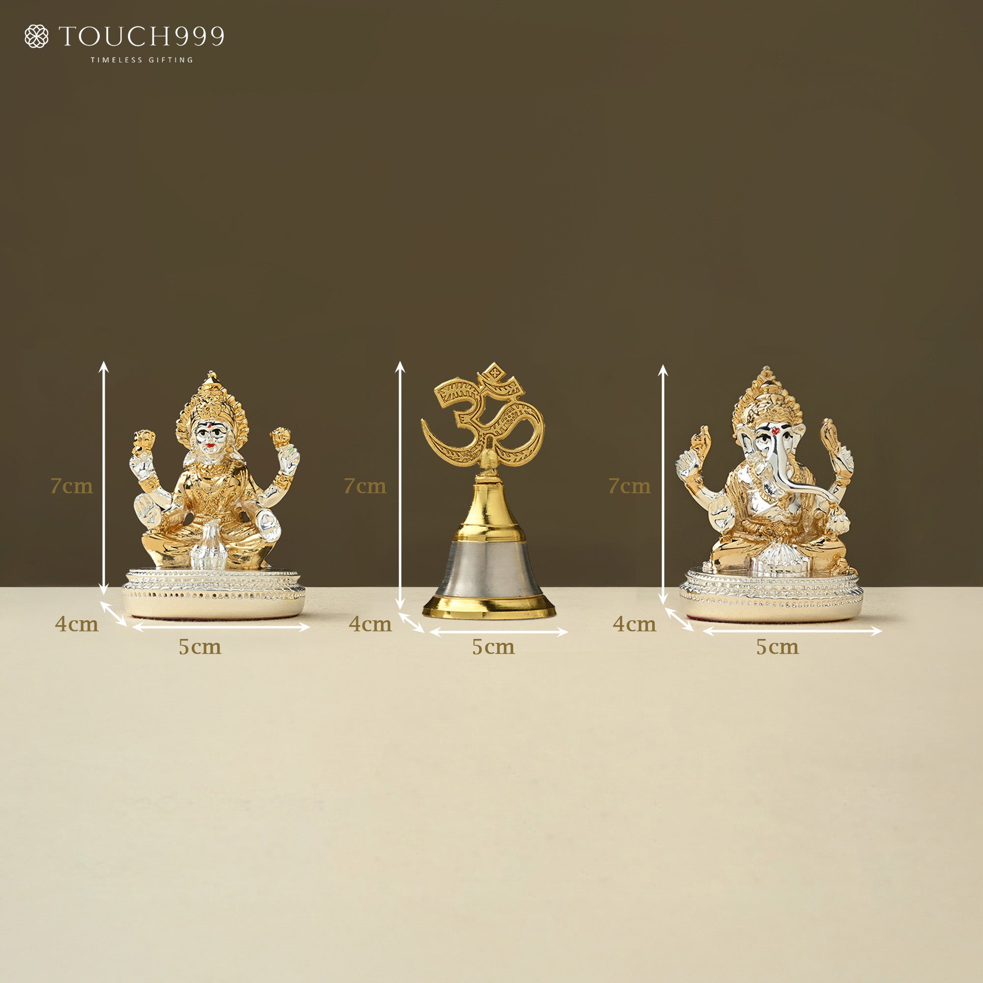 24K Gold Plated Lakshmi Ganesh Set