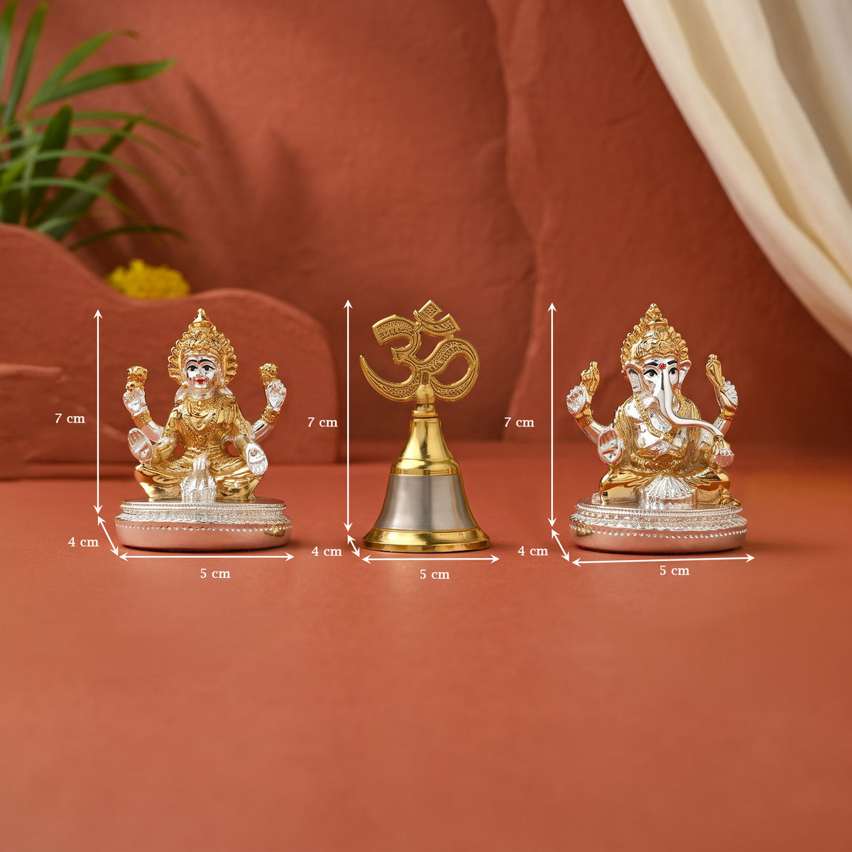 24K Gold Plated Lakshmi Ganesh Set