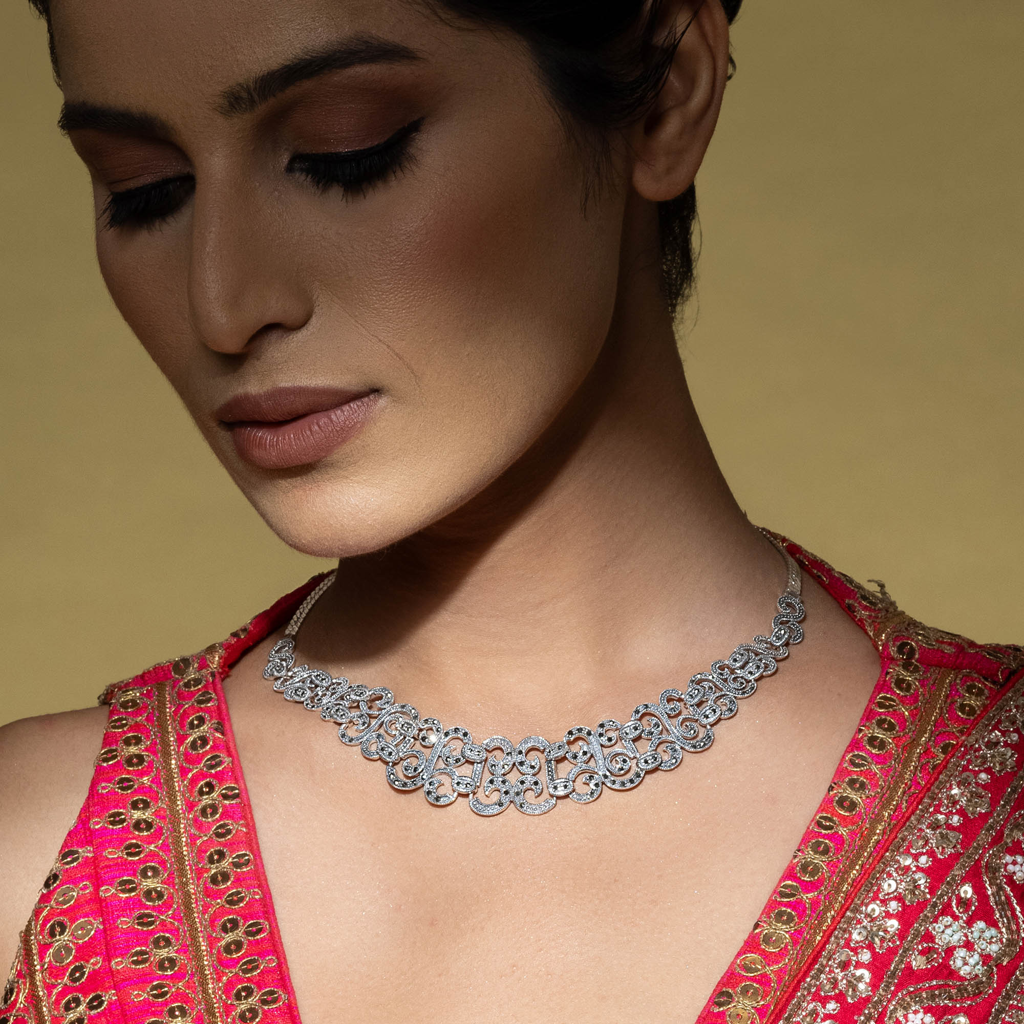 Heritage Vine Silver Necklace