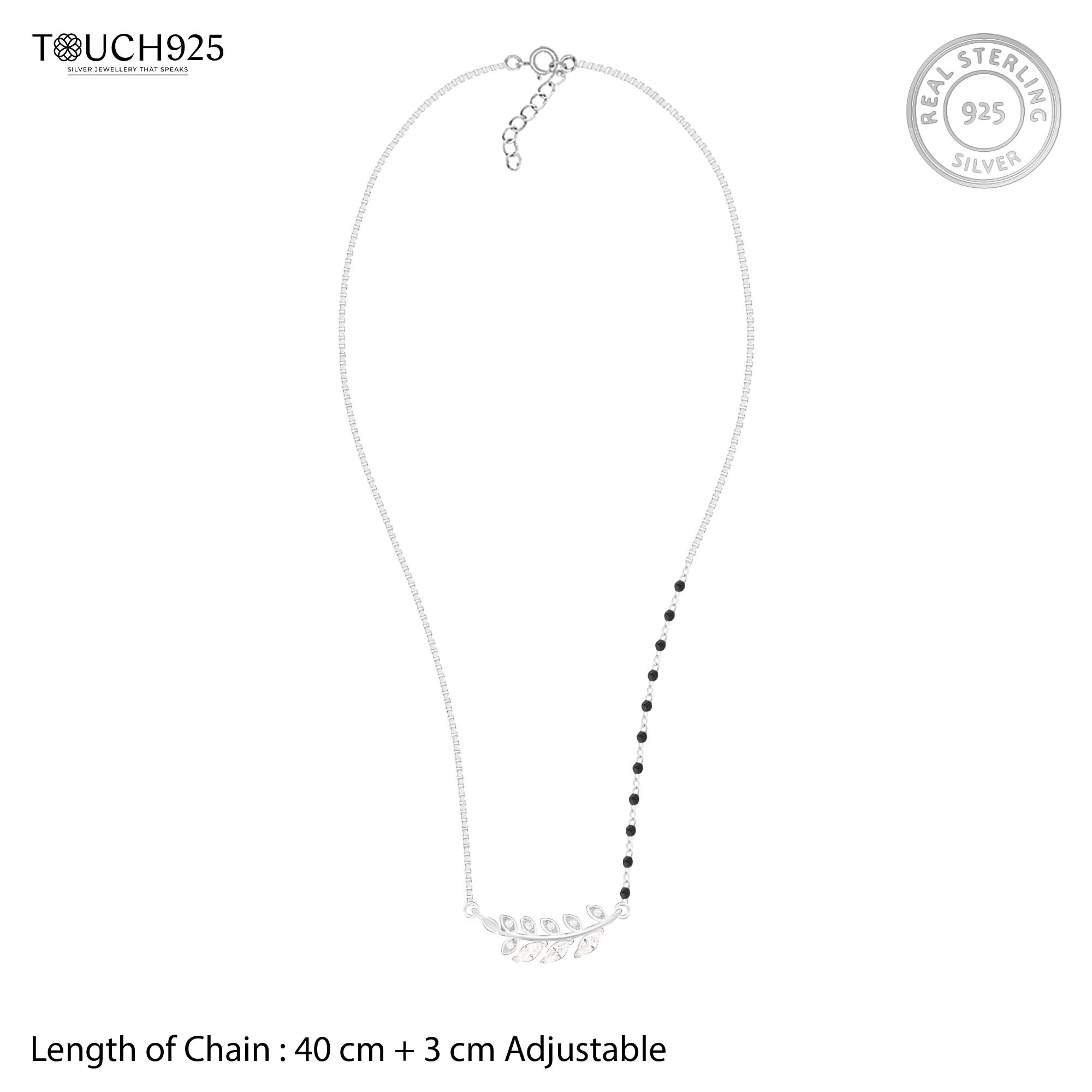 Beads And Leaf Mangalsutra