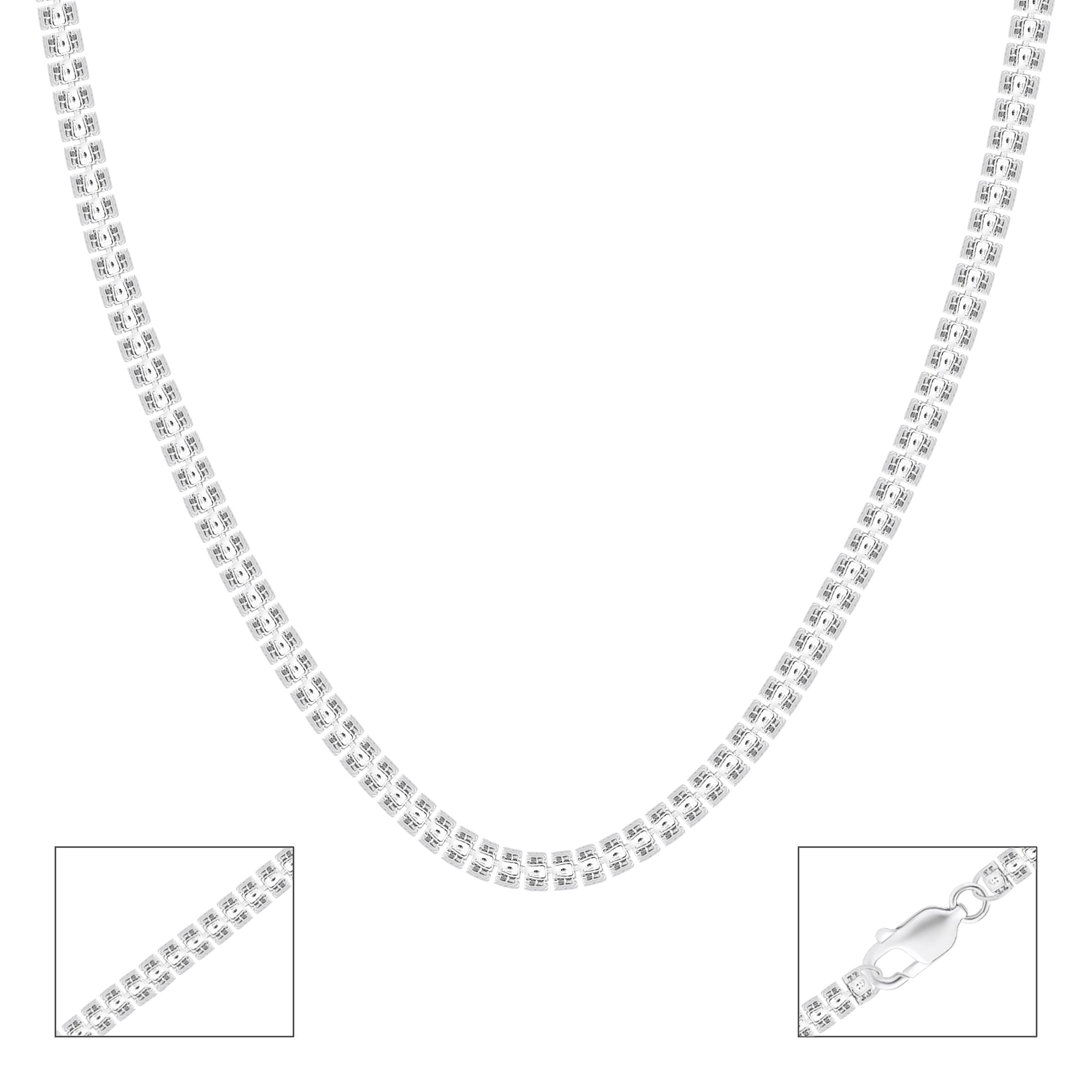 GridCube Silver Chain