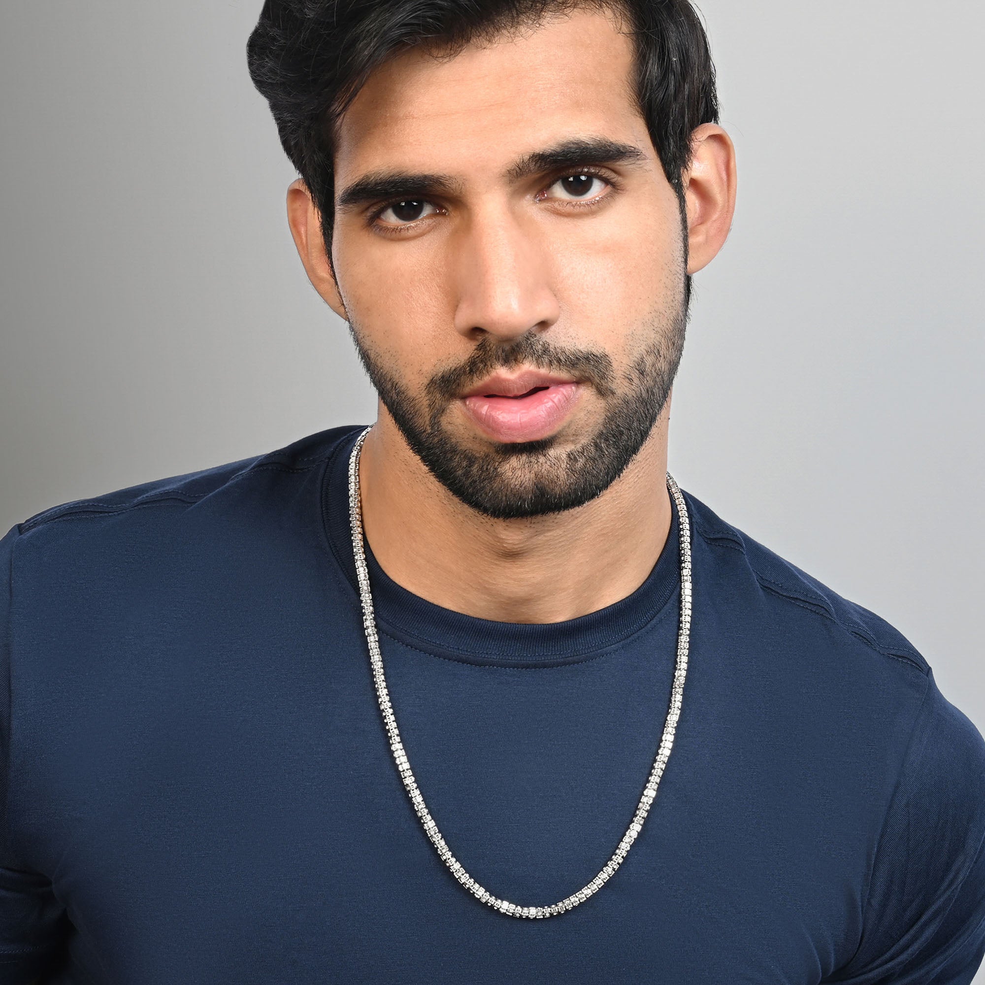 GridCube Silver Chain