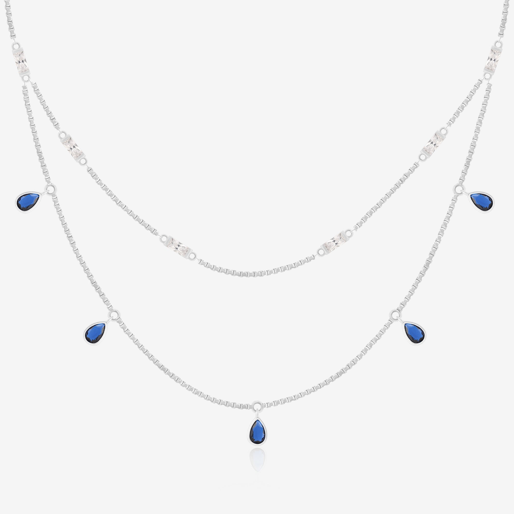 Blue Stone Necklace Set