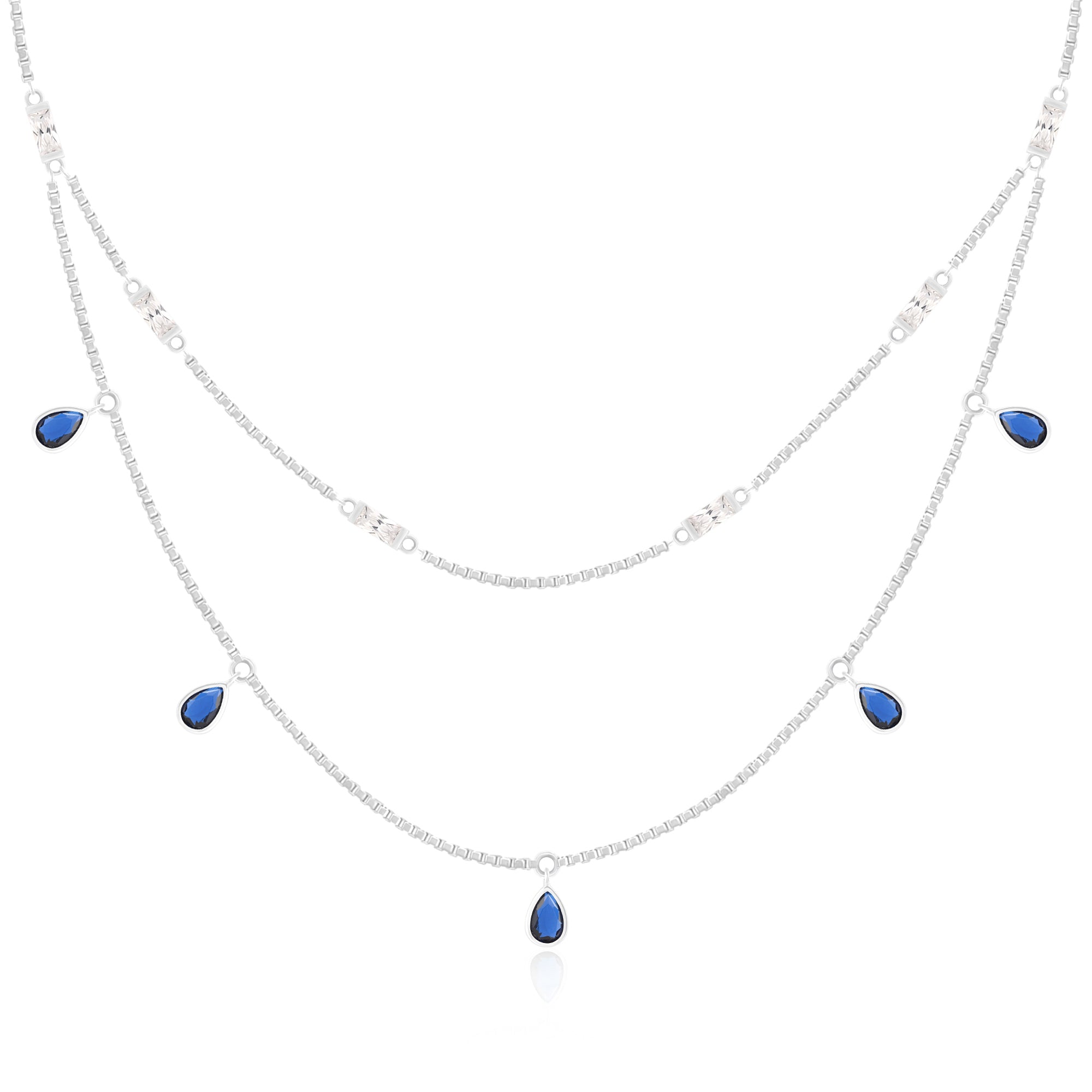 Blue Stone Necklace Set