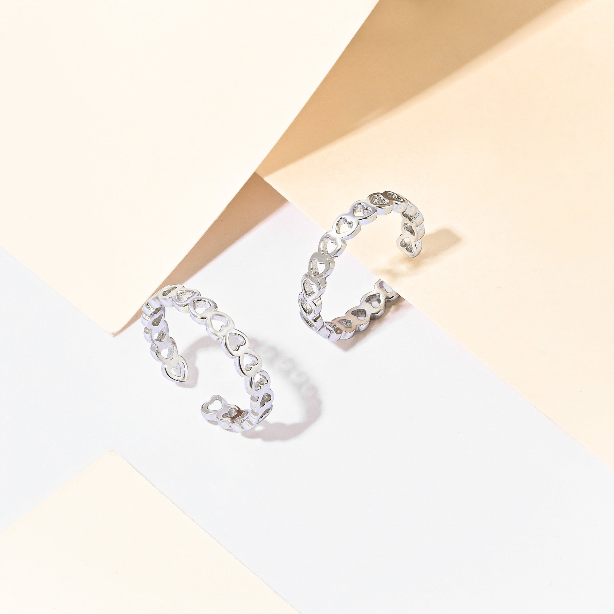 Heartlet Silver Toe Ring