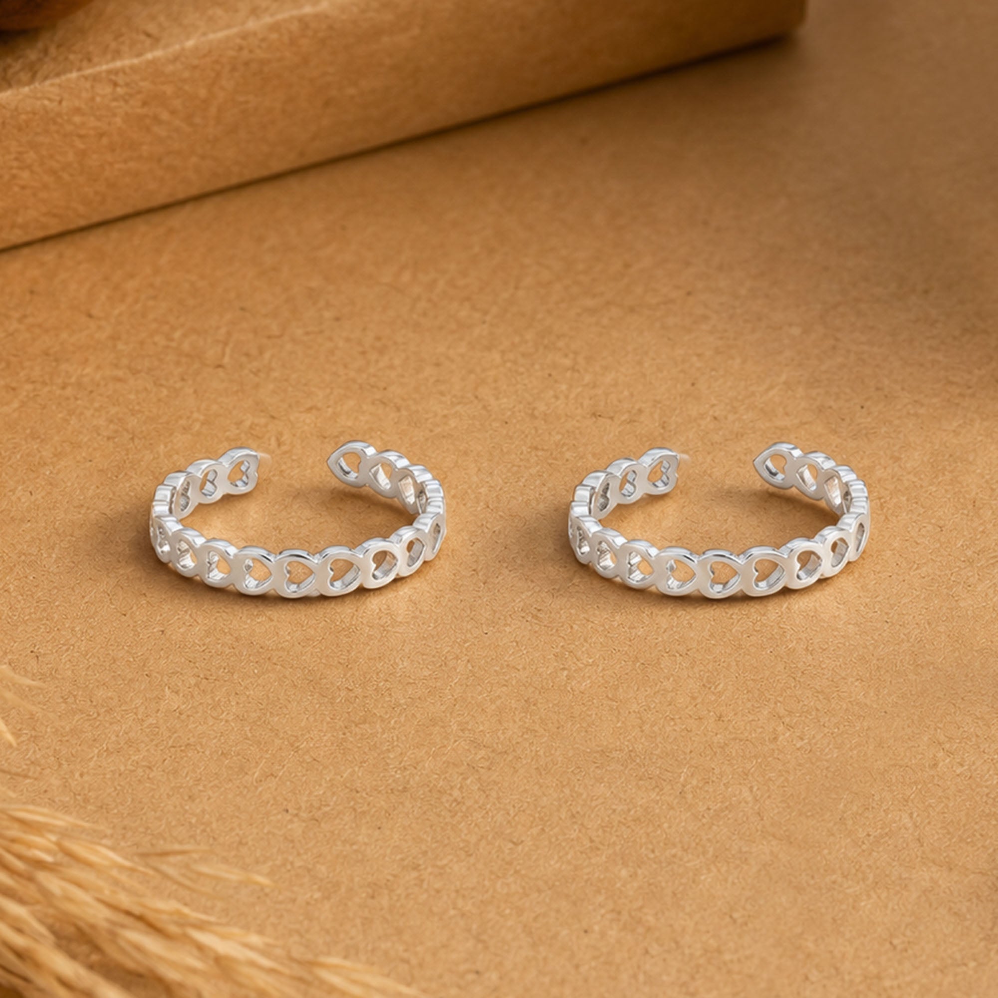 Heartlet Silver Toe Ring