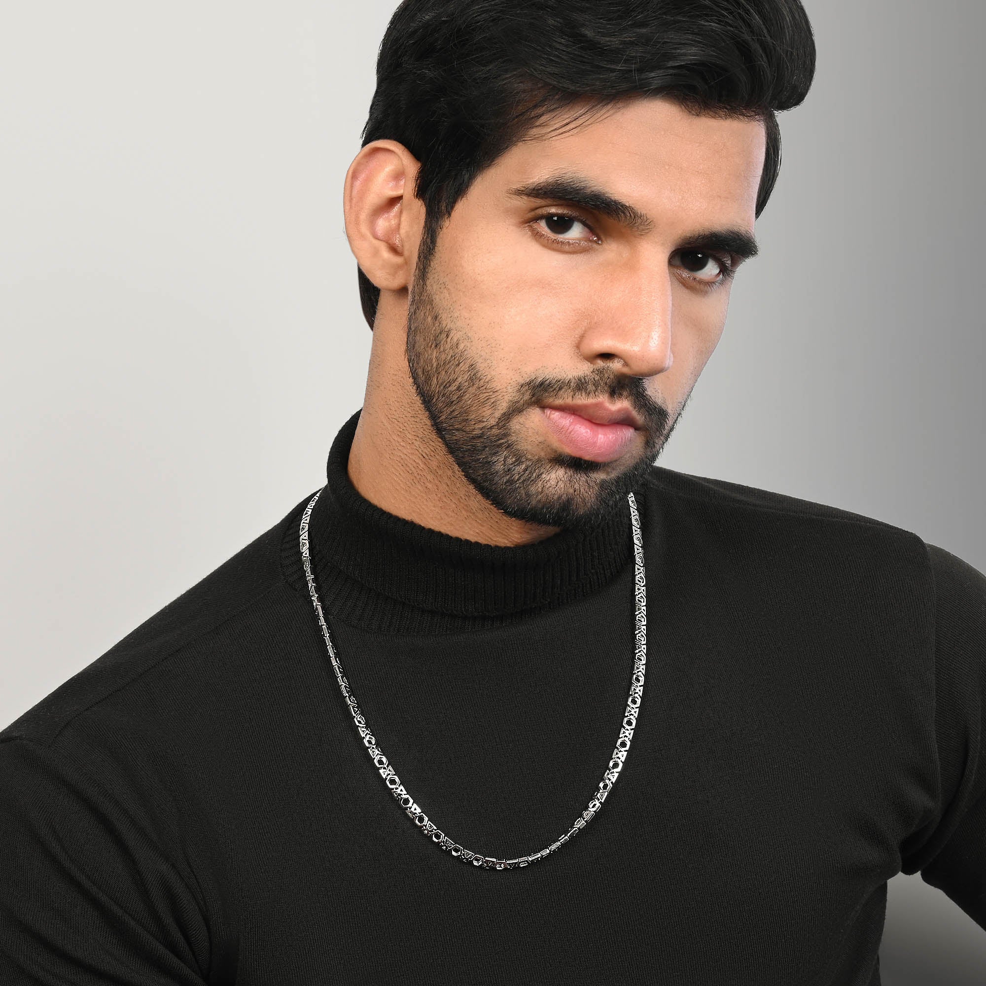 Hexa Link Silver Chain