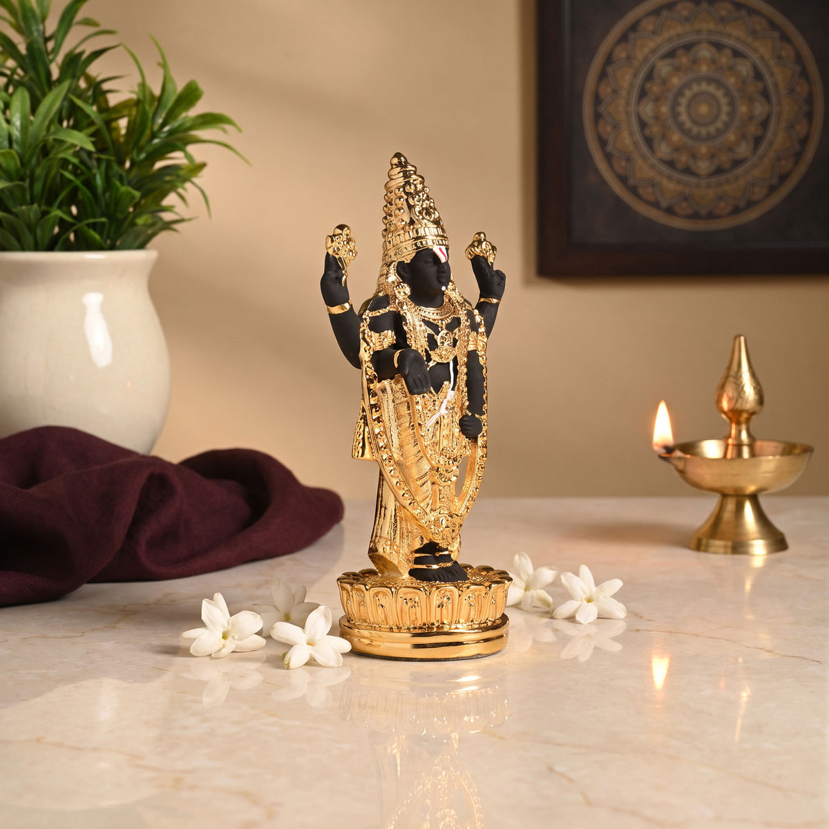 24K Gold Plated Shree Balaji Idol