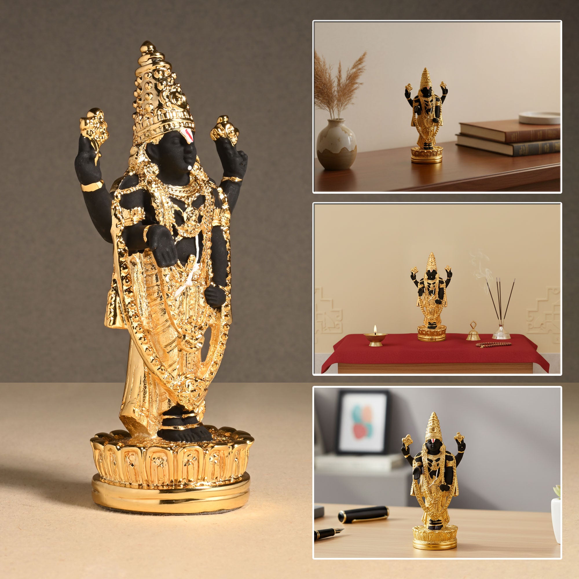 24K Gold Plated Shree Balaji Idol
