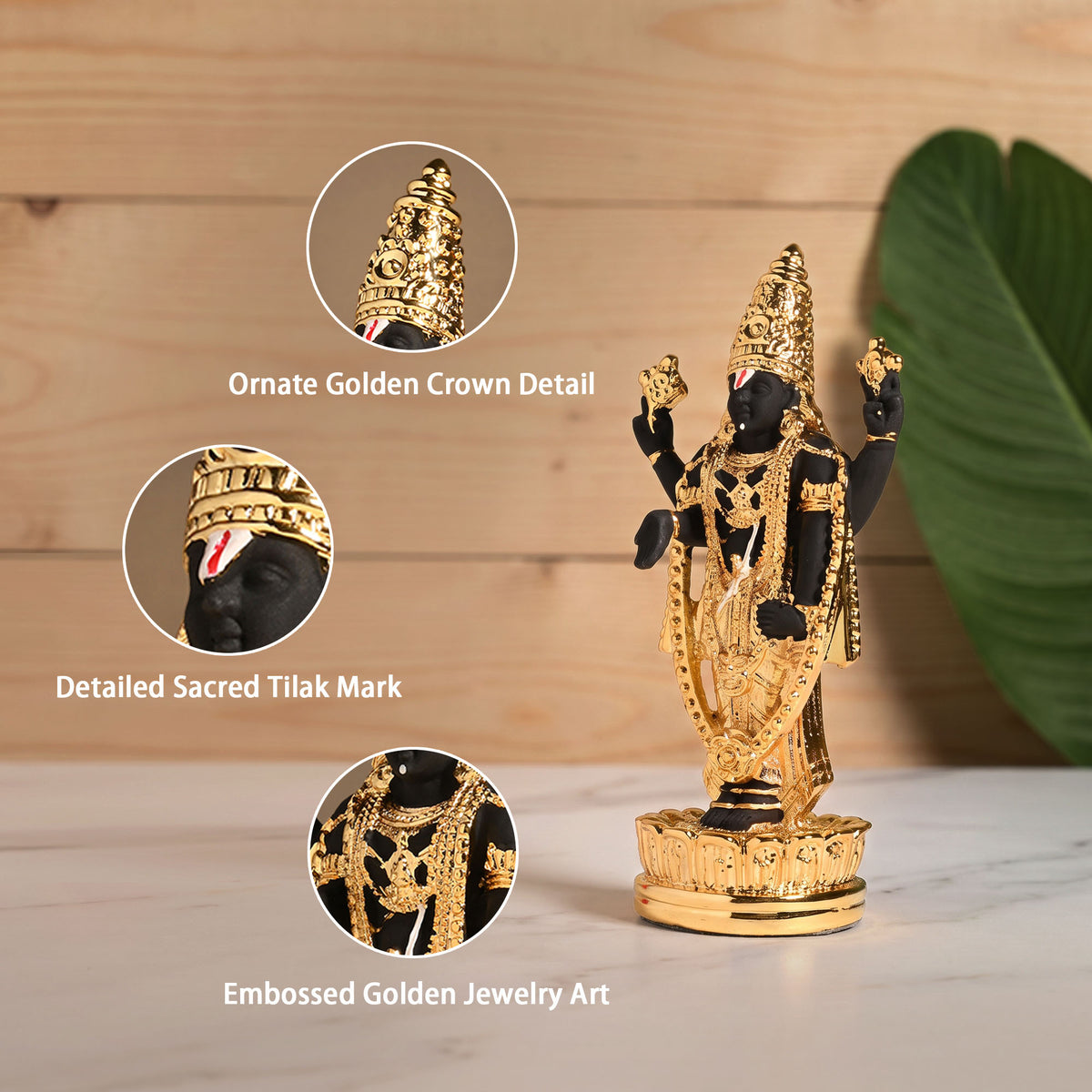 24K Gold Plated Shree Balaji Idol