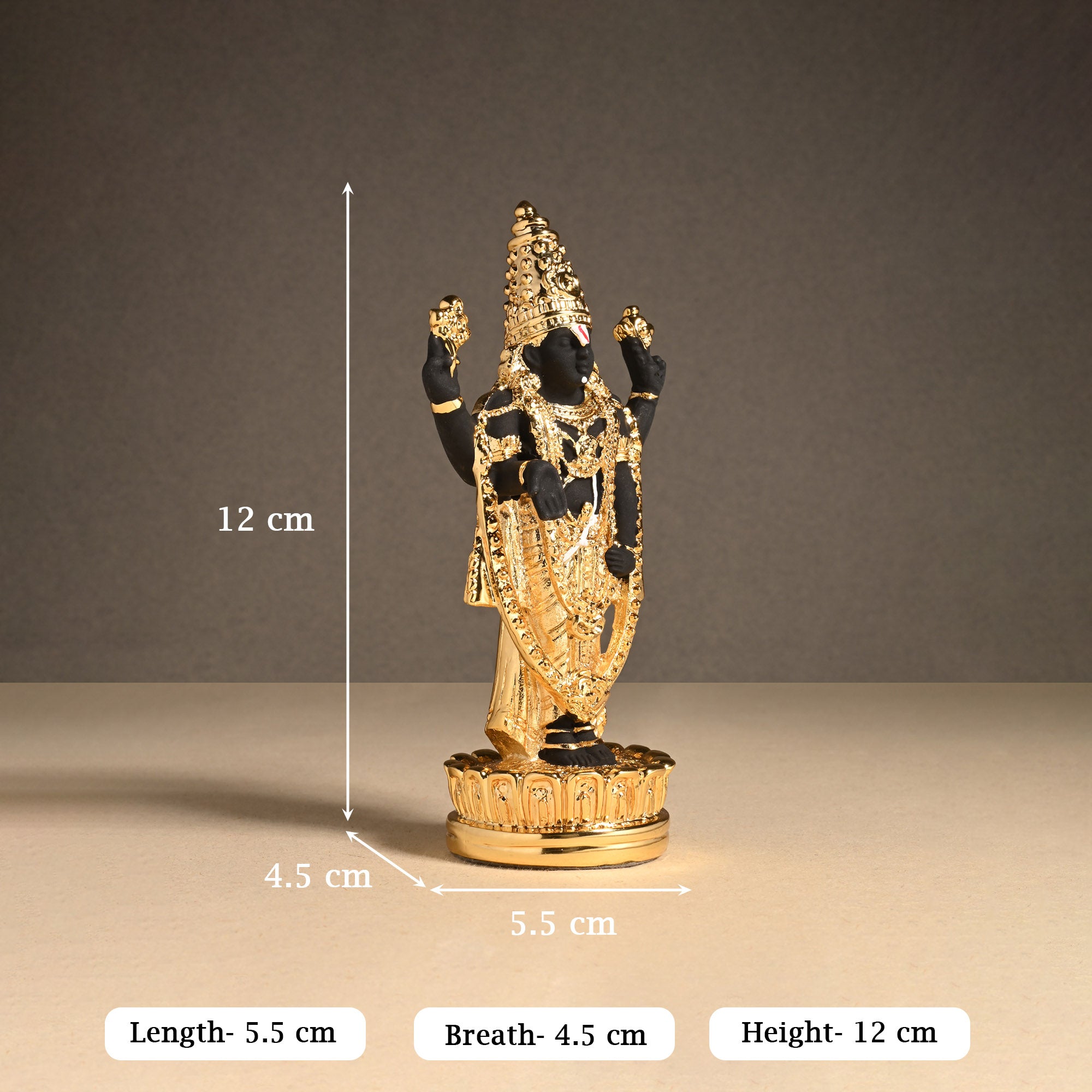 24K Gold Plated Shree Balaji Idol