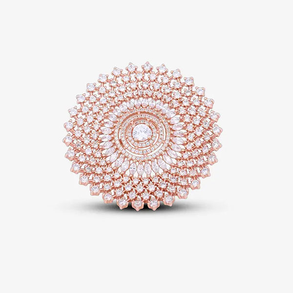 Floral Elegance Rose Gold Bloom Ring