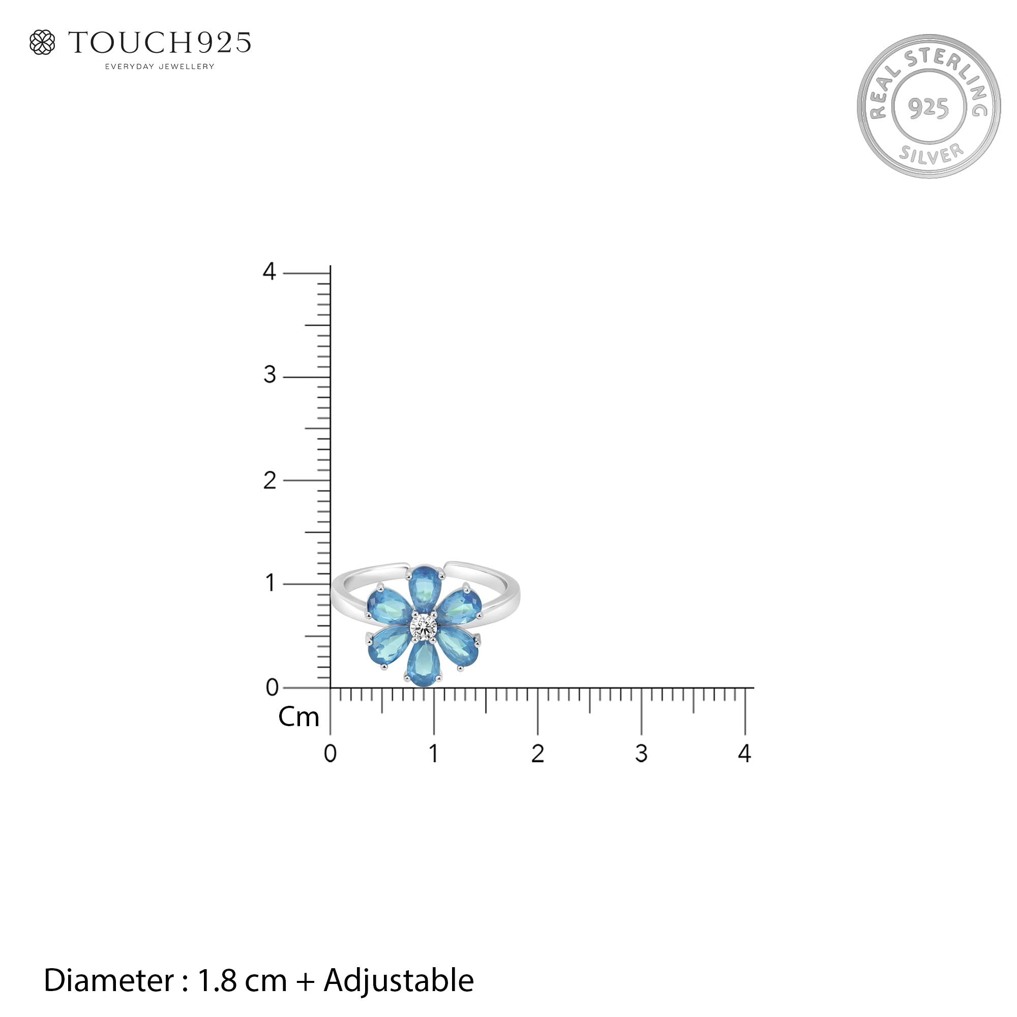 Petaline Silver Toe Ring