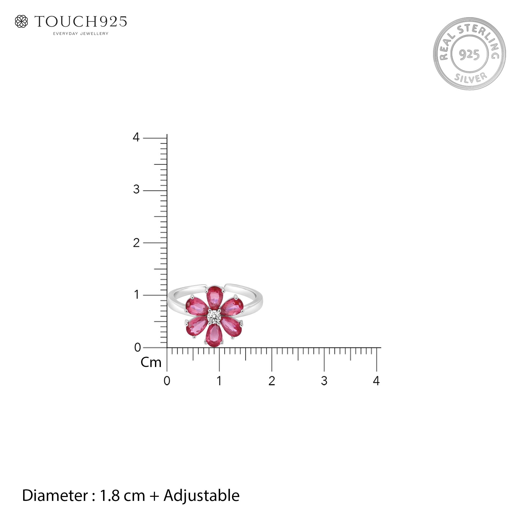 Petaline Silver Toe Ring