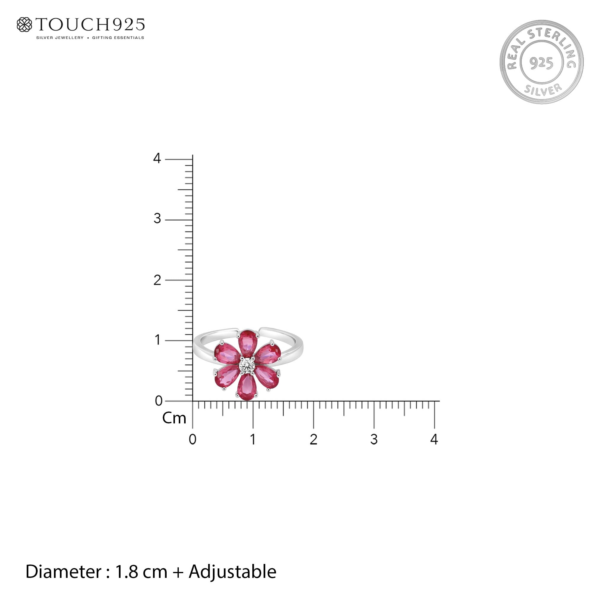 Petaline Silver Toe Ring
