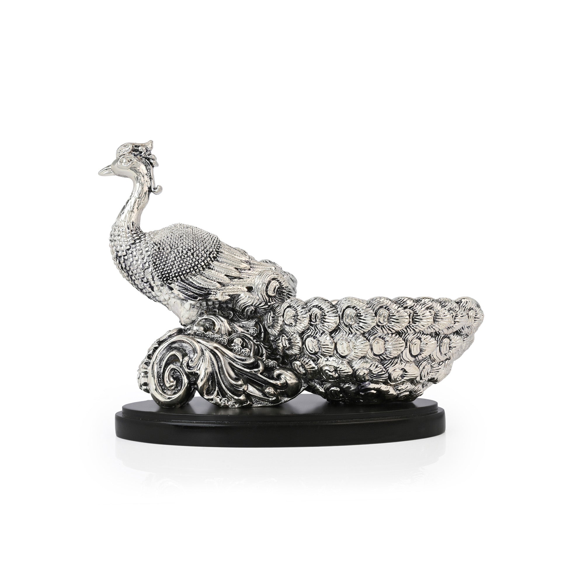 999 Silver Plated Peacock Bowl