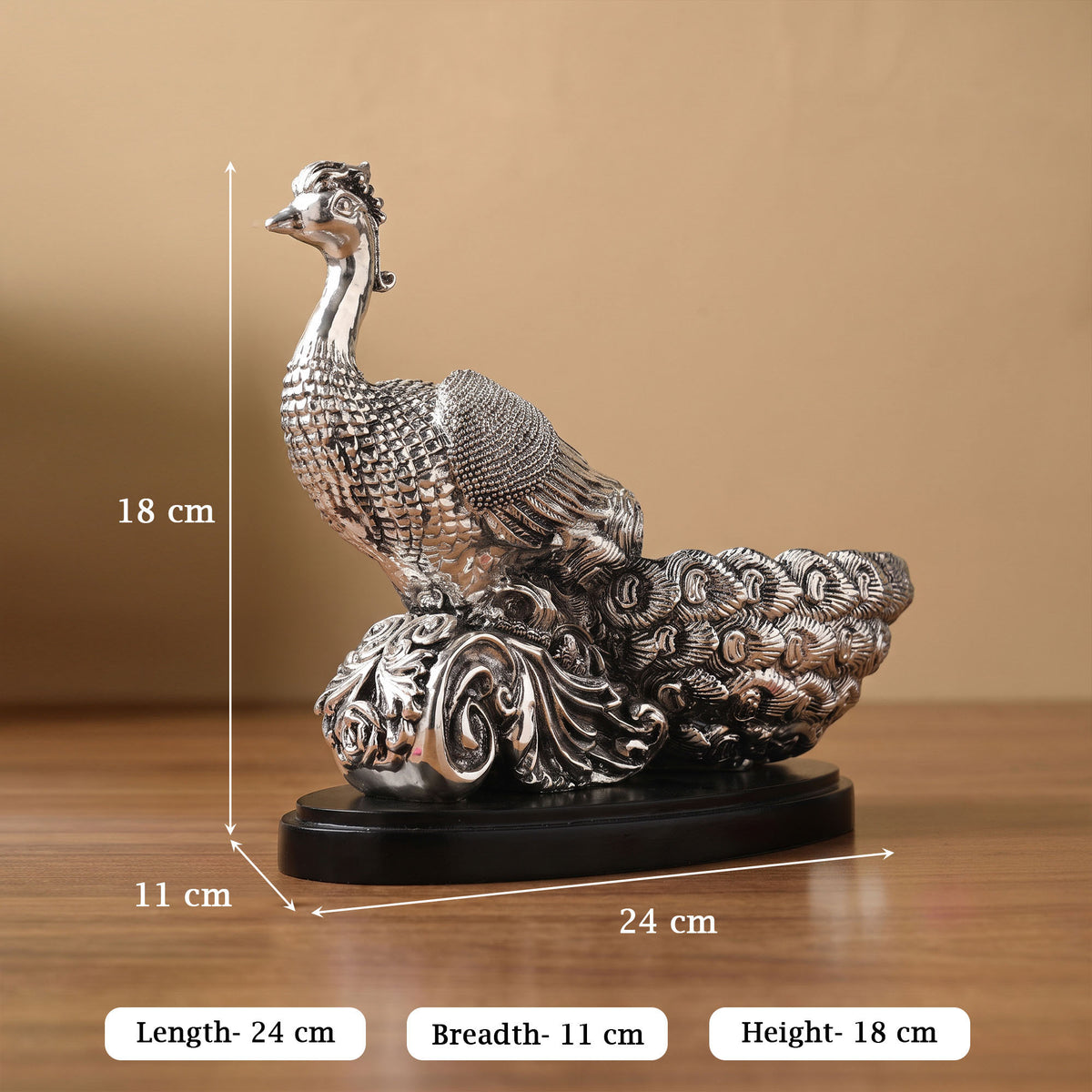 999 Silver Plated Peacock Bowl