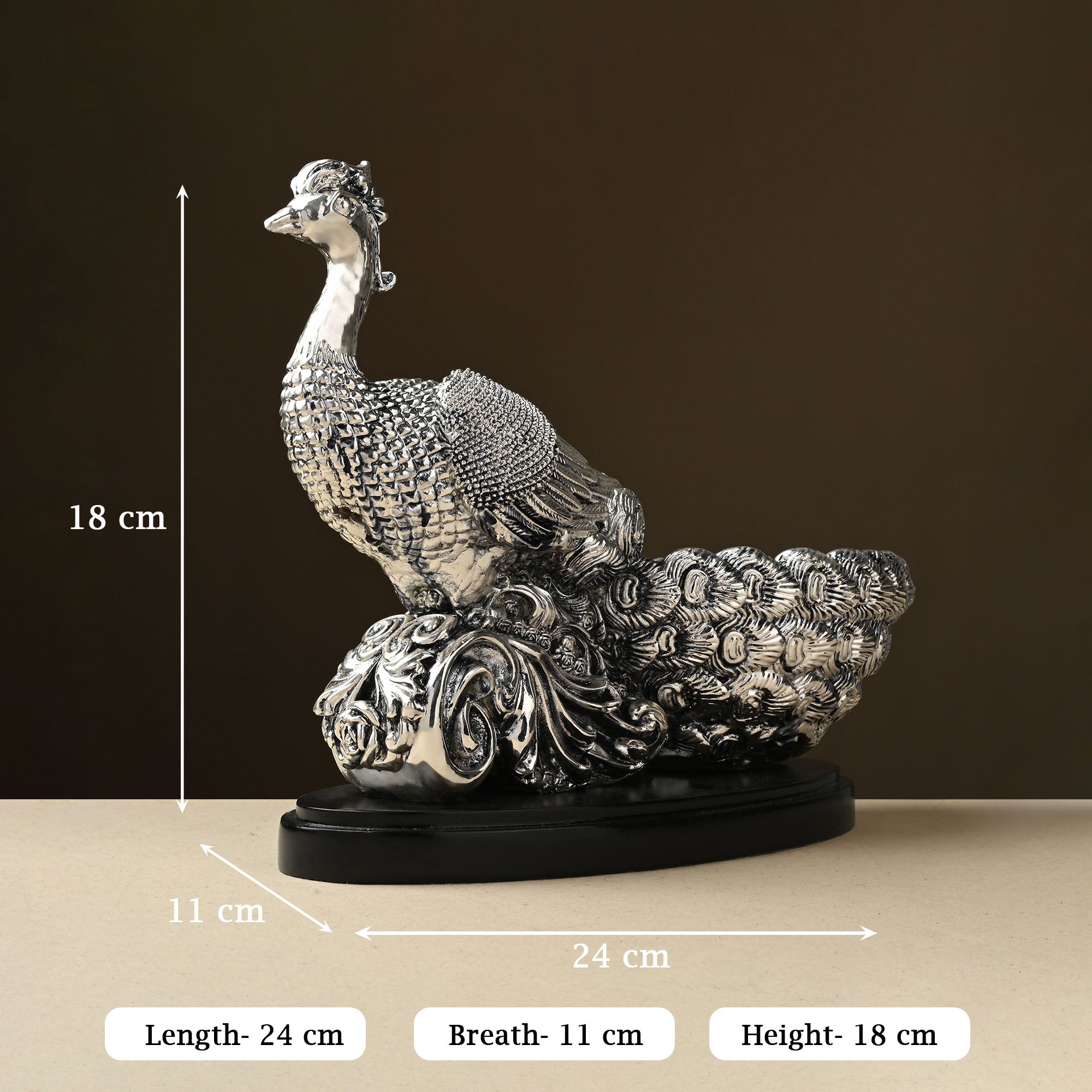 999 Silver Plated Peacock Bowl