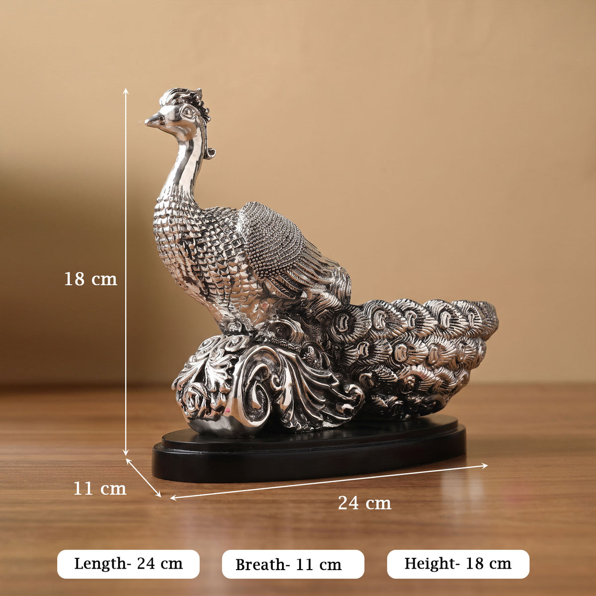 999 Silver Plated Peacock Bowl