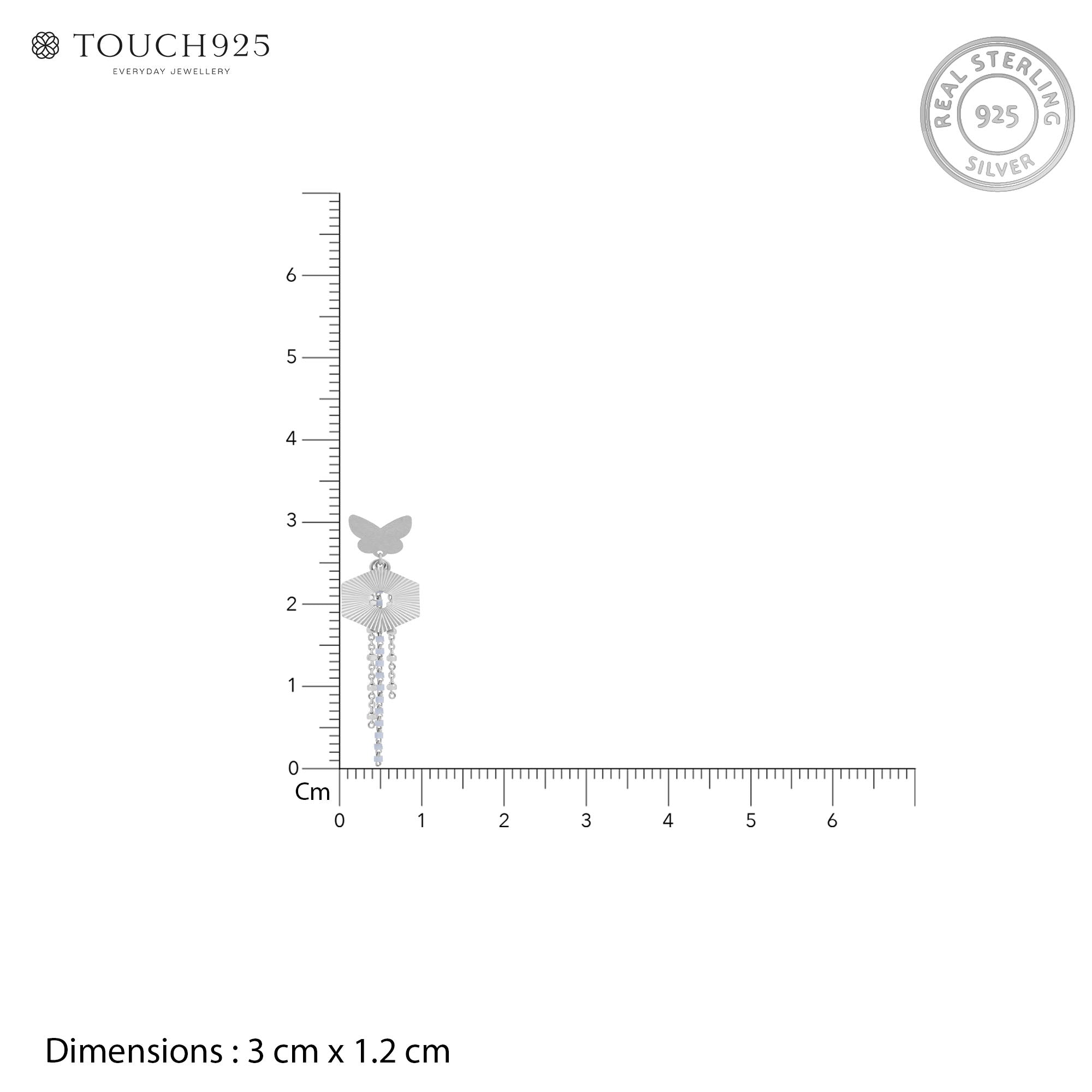 Hexa Flutter Silver Necklace Set