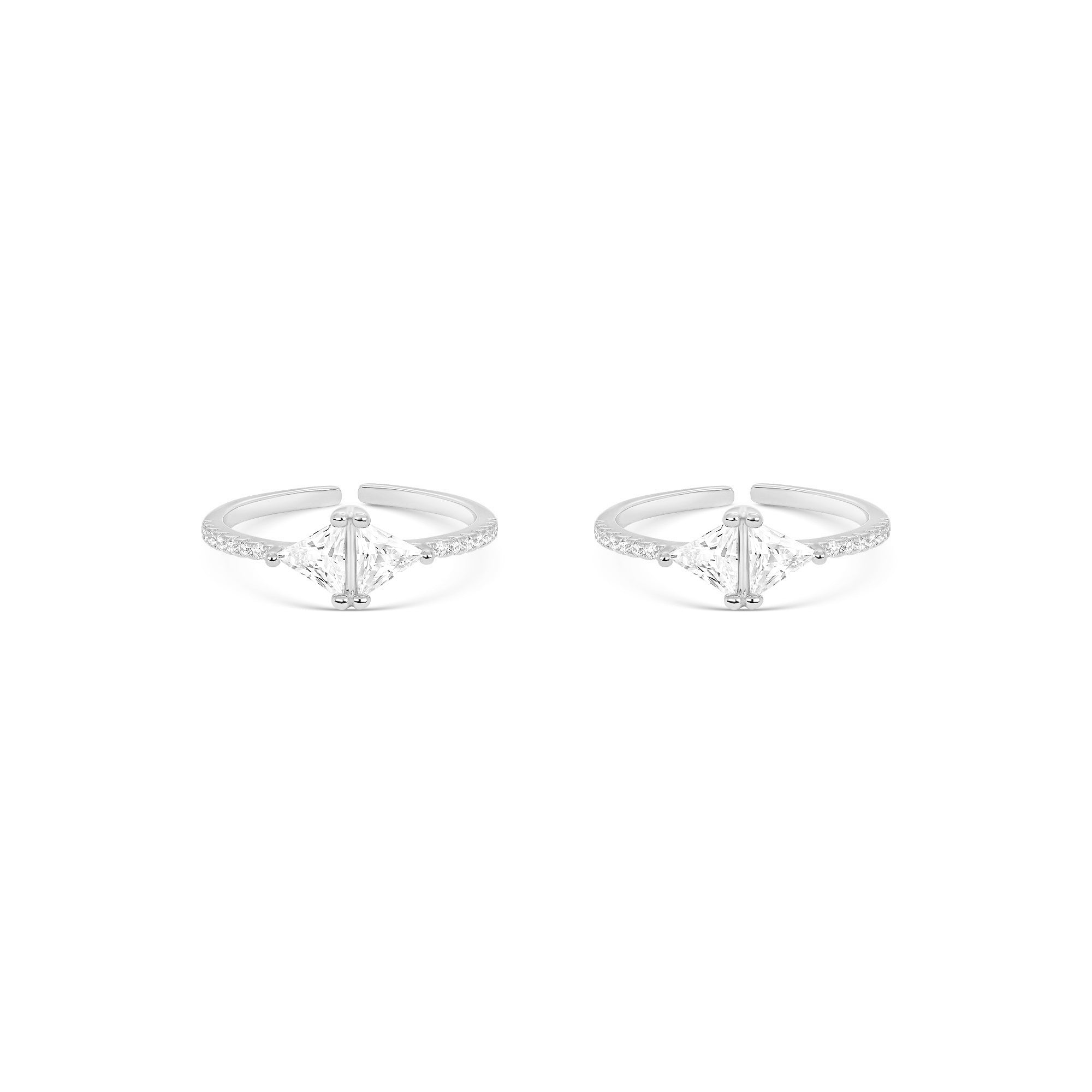 Prism Silver Toe Ring