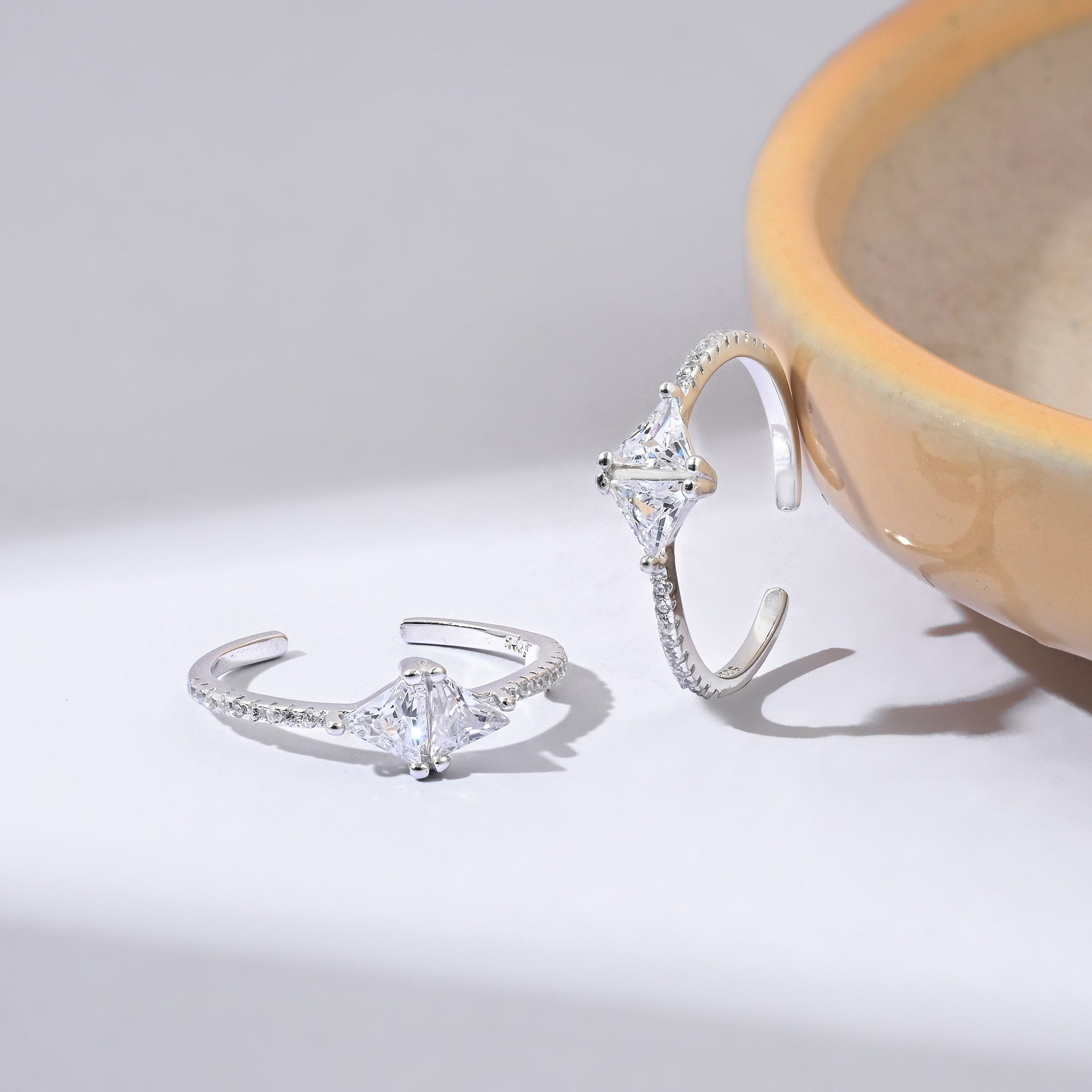 Prism Silver Toe Ring