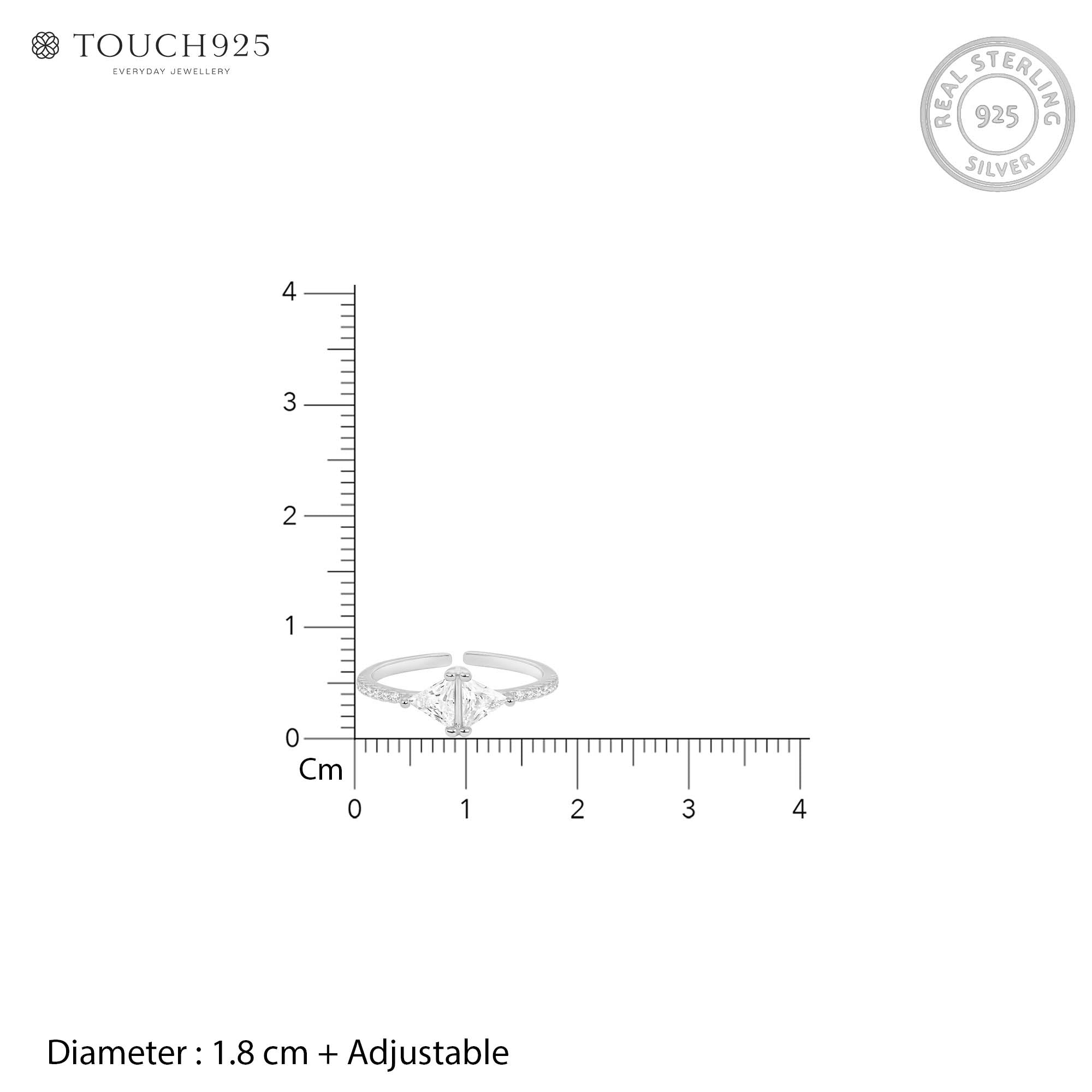 Prism Silver Toe Ring