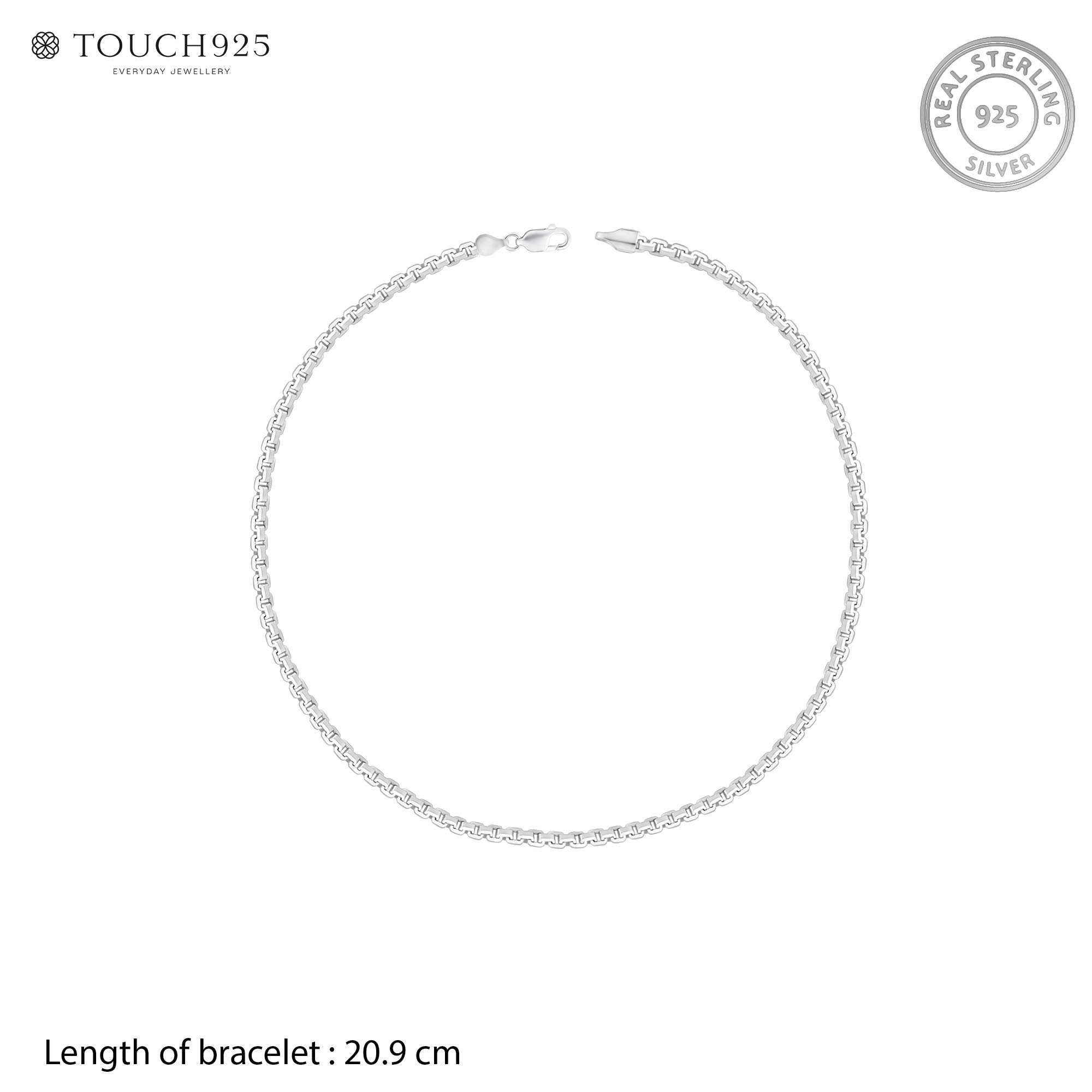 BlockLink Silver Chain Bracelet