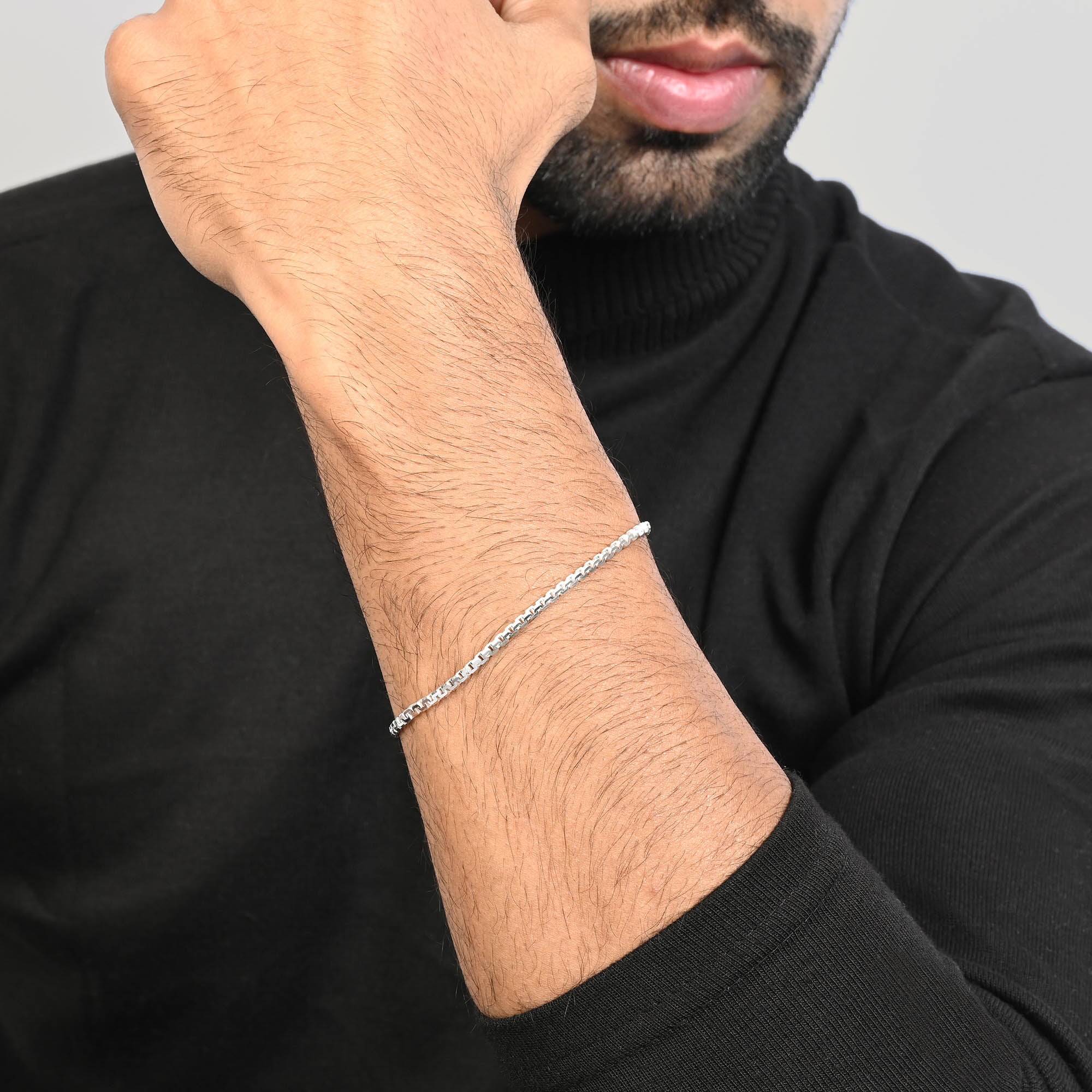 BlockLink Silver Chain Bracelet