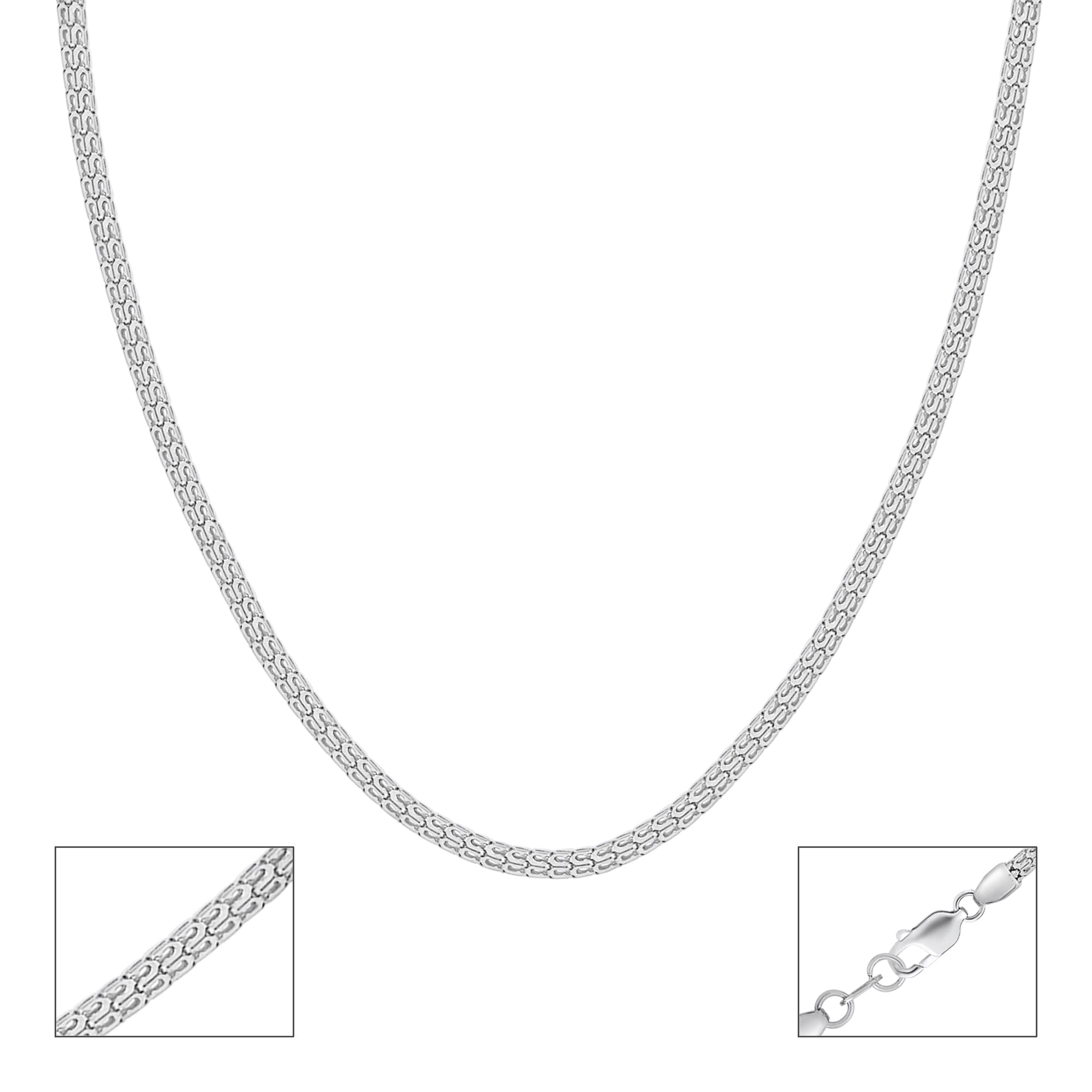 Mesh Weave Silver Chain