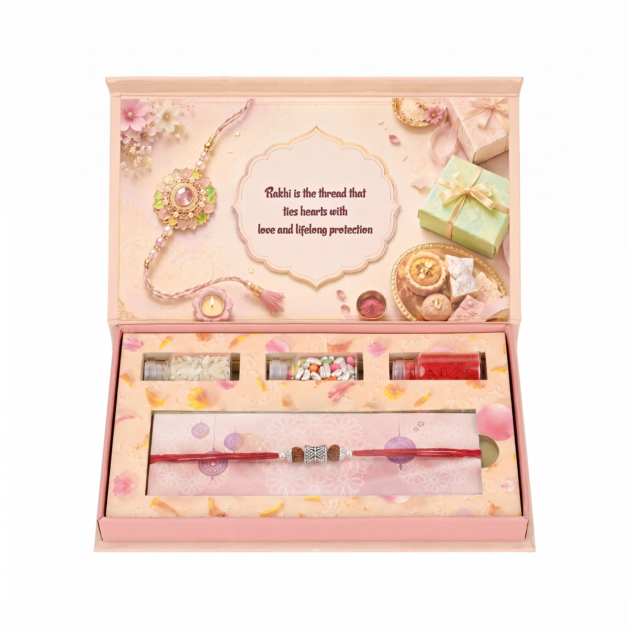Rudraksha Damru Rakhi Gift Box