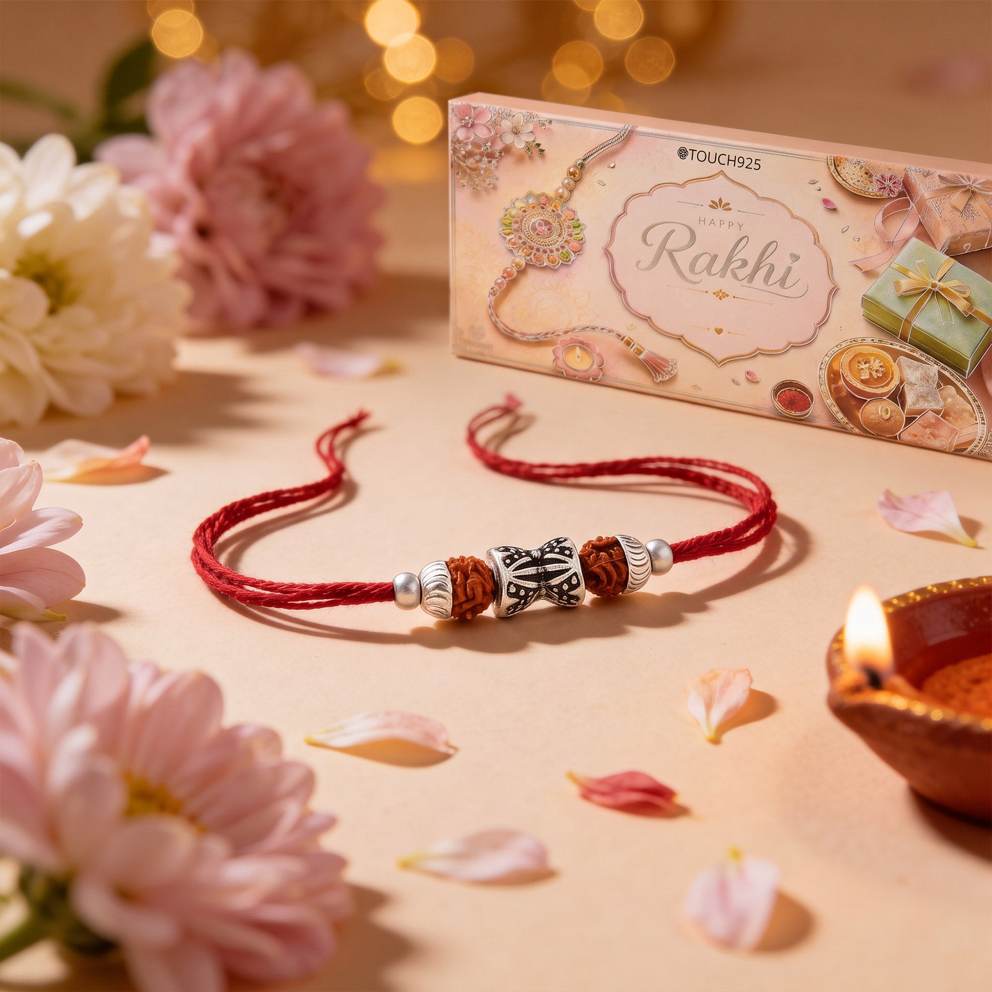Rudraksha Damru Rakhi Gift Box