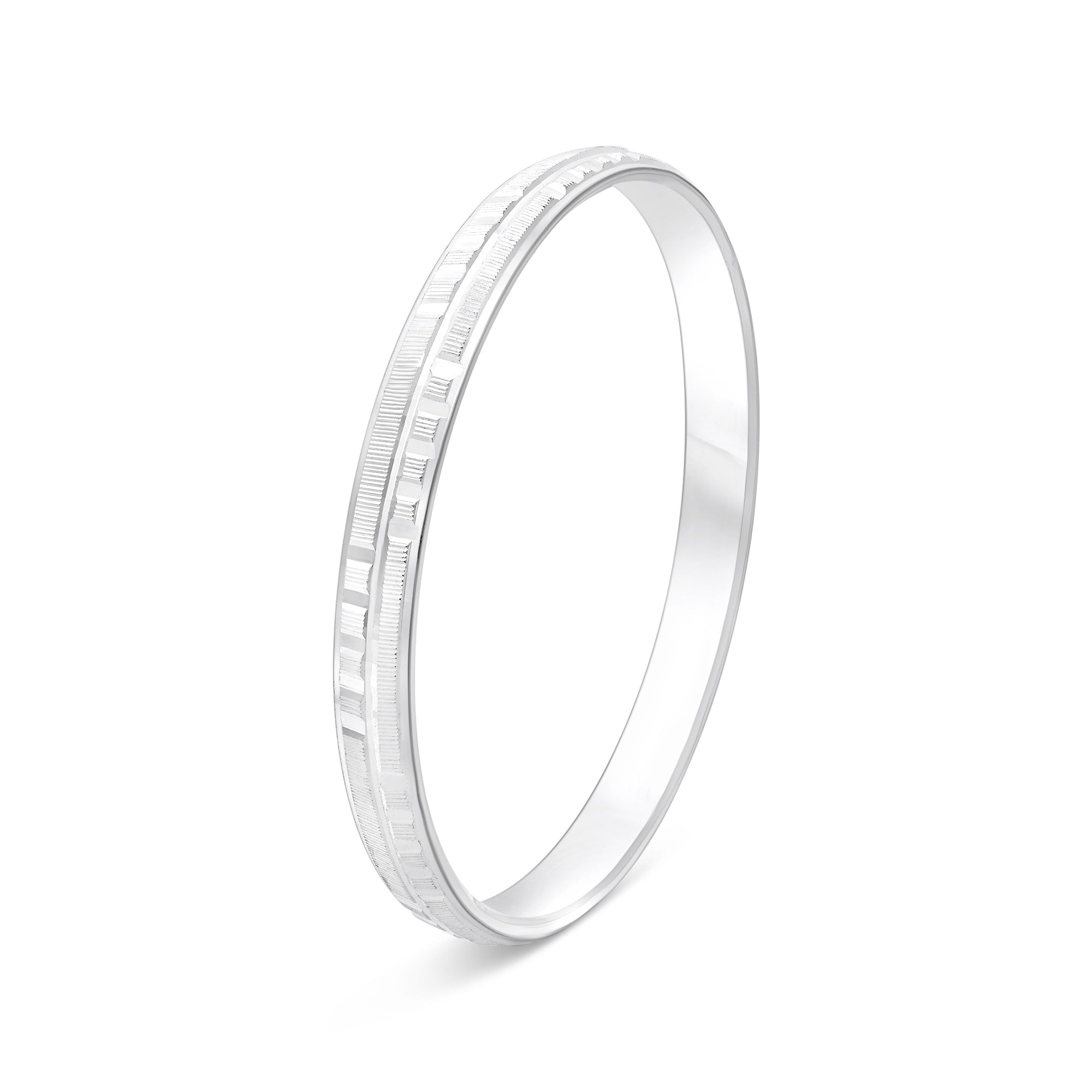 Silver Textured Line Kada